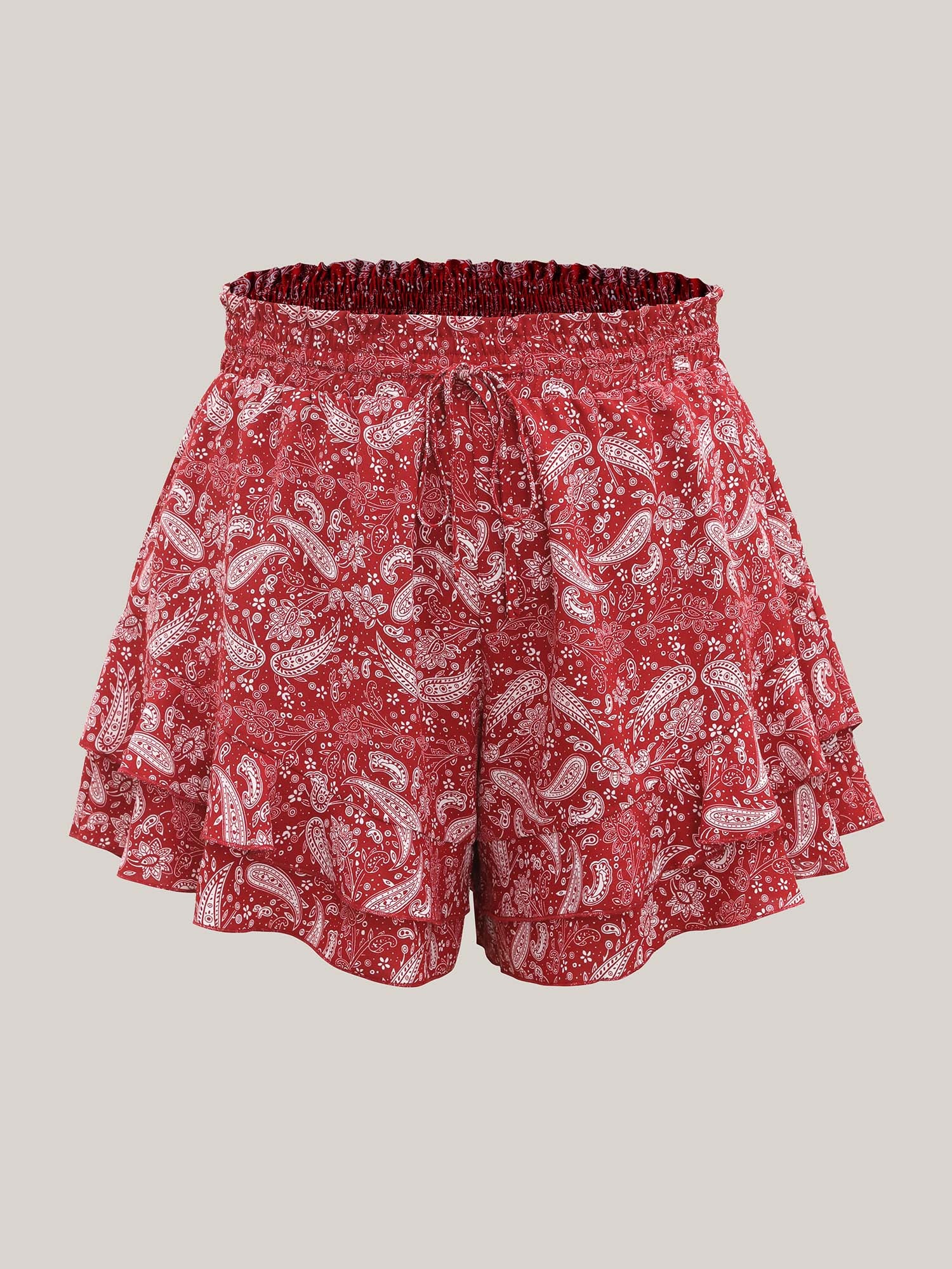 Paisley Print Flared Wide-Leg Shorts - Image 6