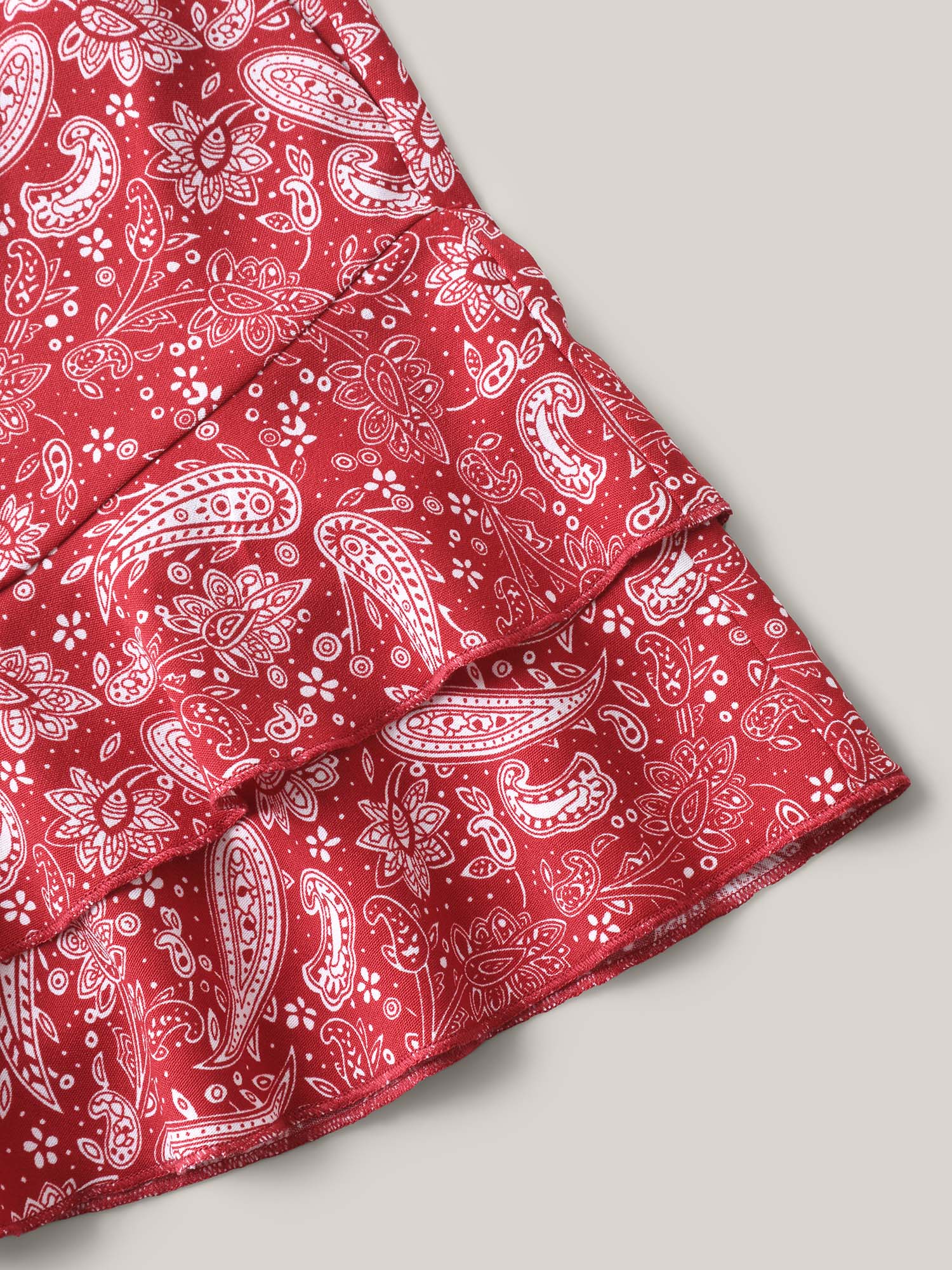 Paisley Print Flared Wide-Leg Shorts - Image 8
