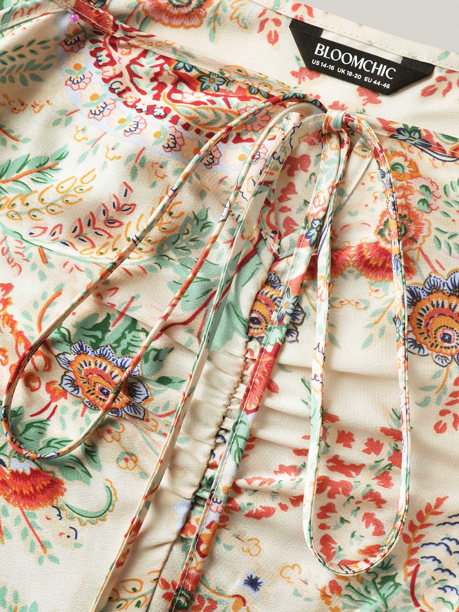 Paisley Print Halter Neck A-Line Midi Dress - Image 6
