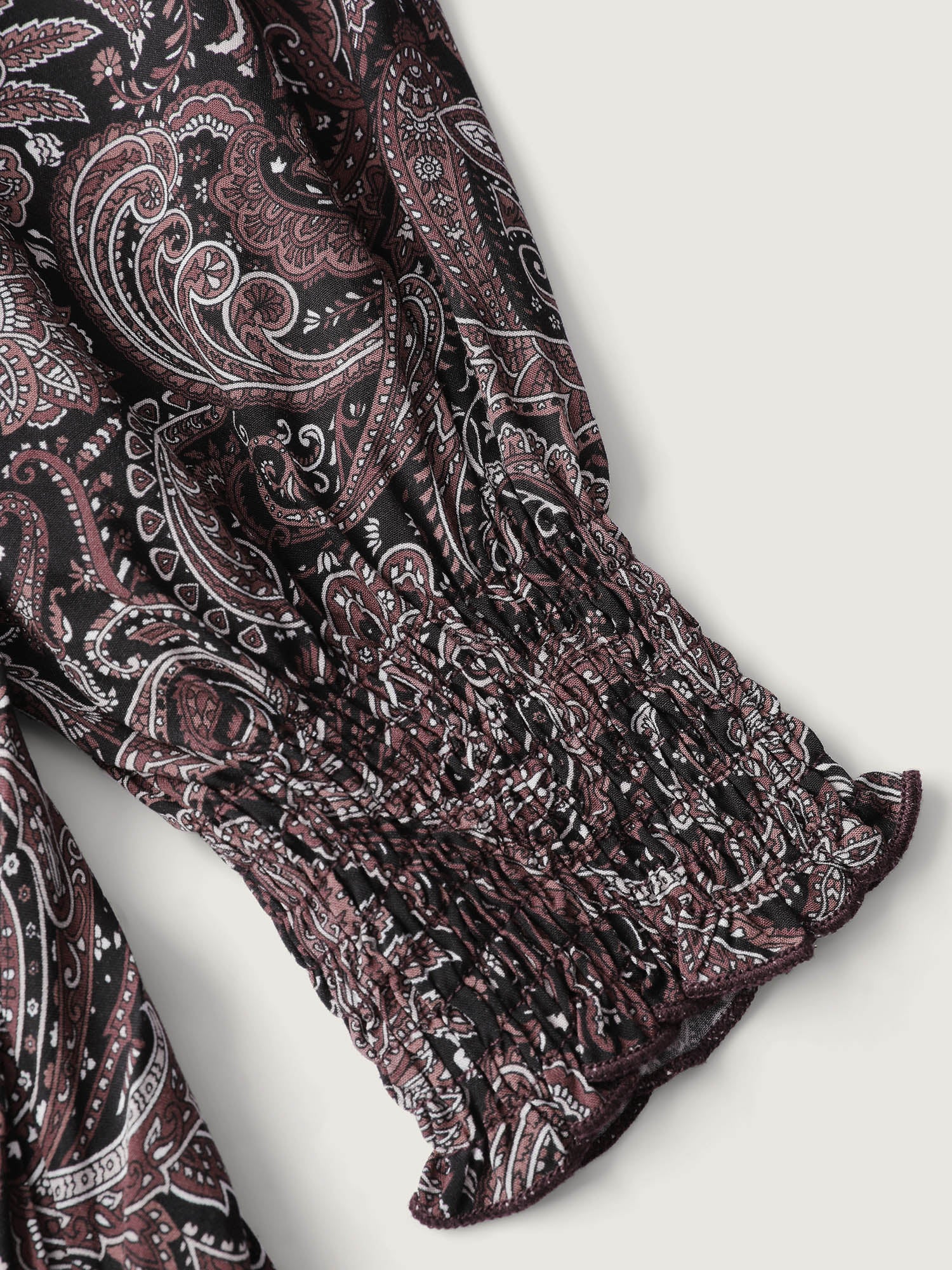 Paisley Print Lace Patchwork Midi Dress - Image 6