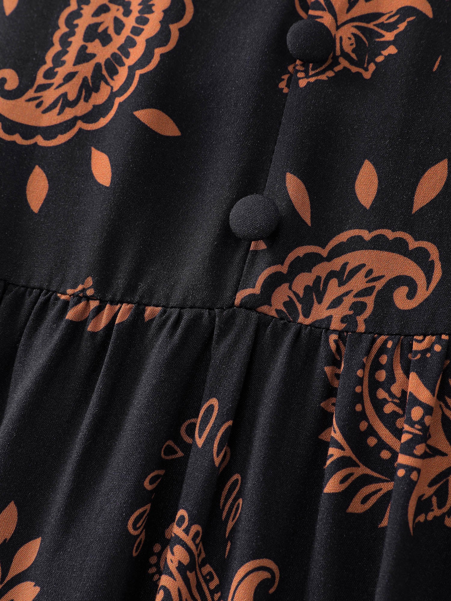 Paisley Print Lace Trim Tiered Maxi Dress - Image 8
