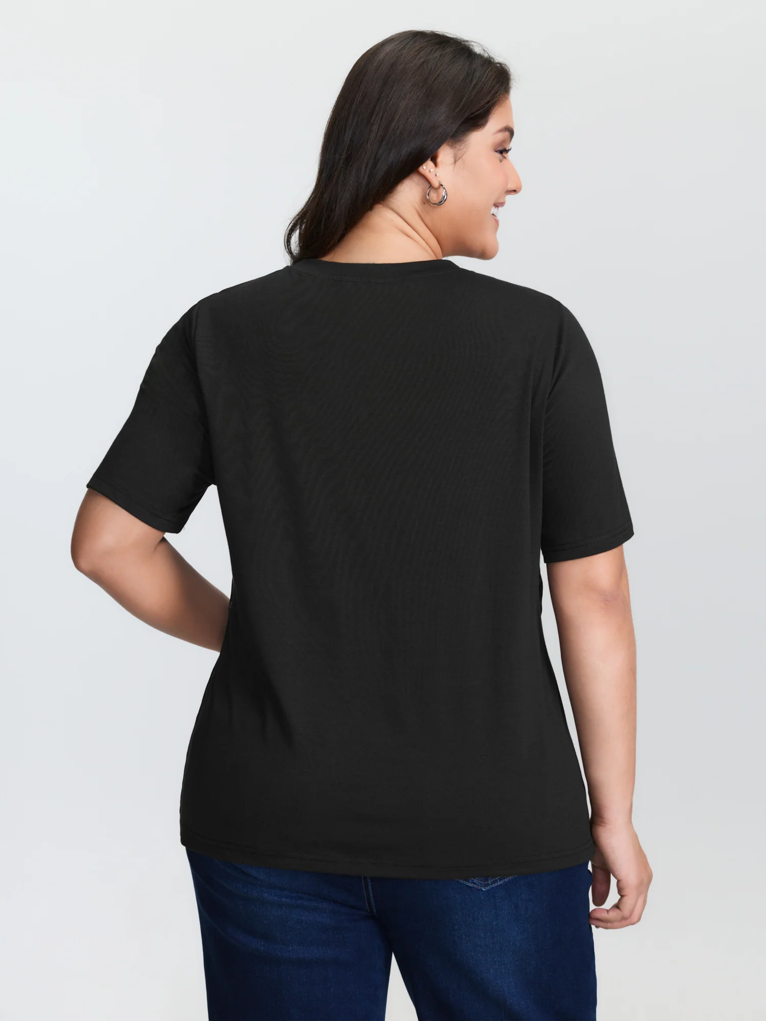 Paisley Print Layered Stretchy Knit Top - Image 4