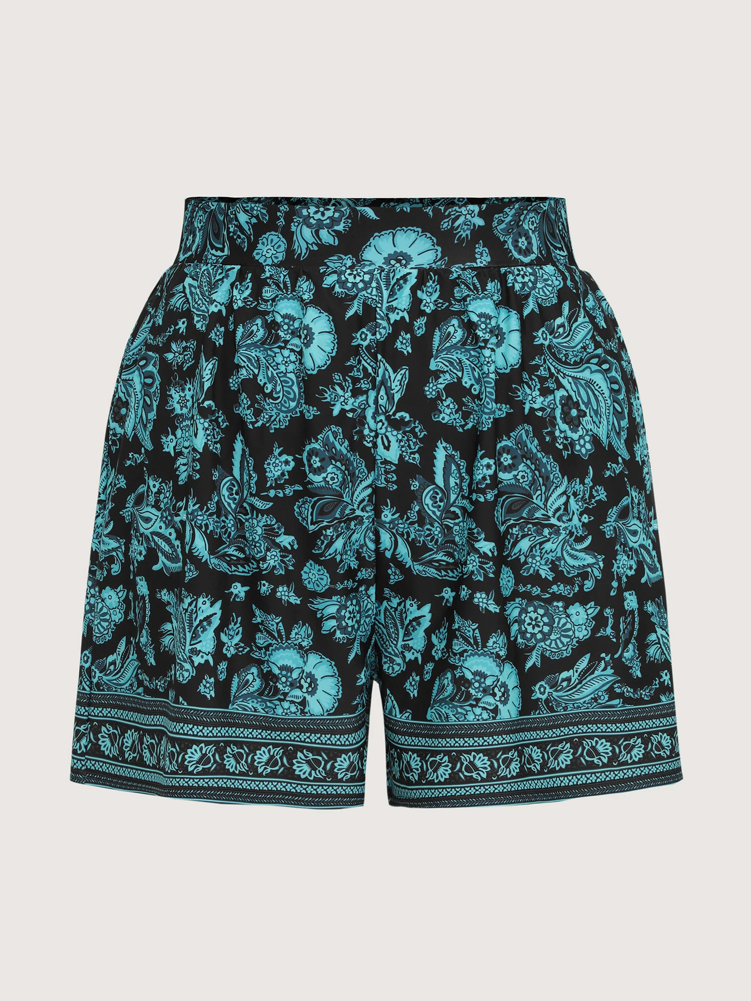 Paisley Print Pockets Swim Bottoms - Image 6