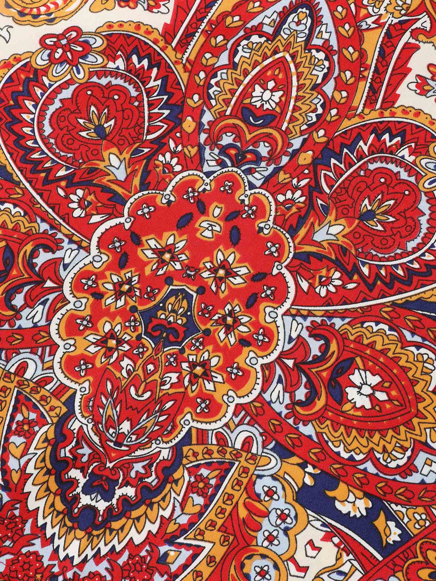 Paisley Print Round Neck Tied Shirt - Image 6