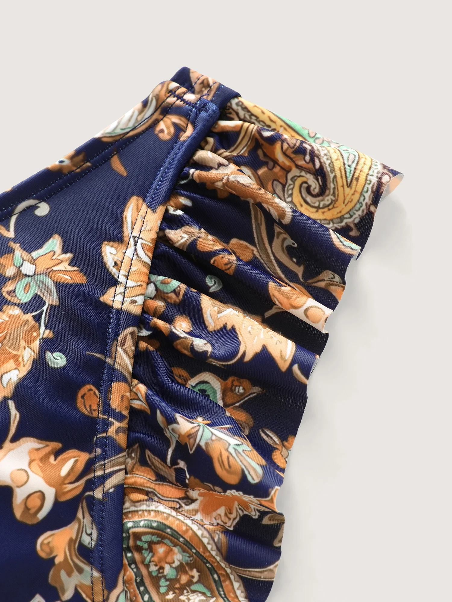 Paisley Print Ruffled Sleeve One-Piece Swimsuit - Image 6