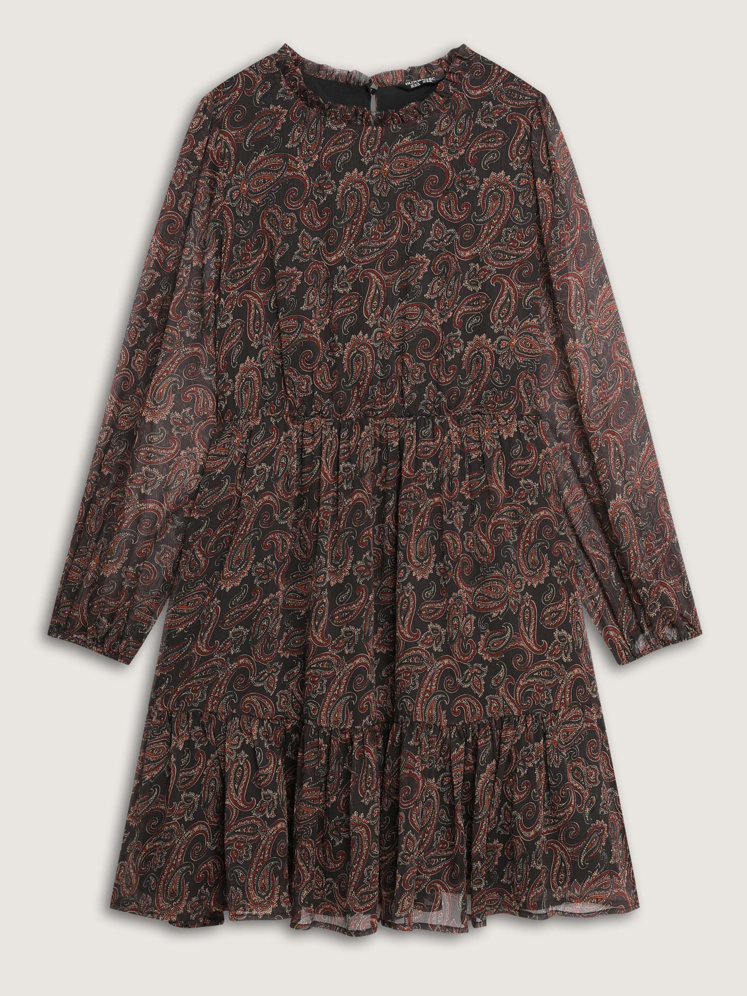 Paisley Print Sheer Flowy Mini Dress - Image 7