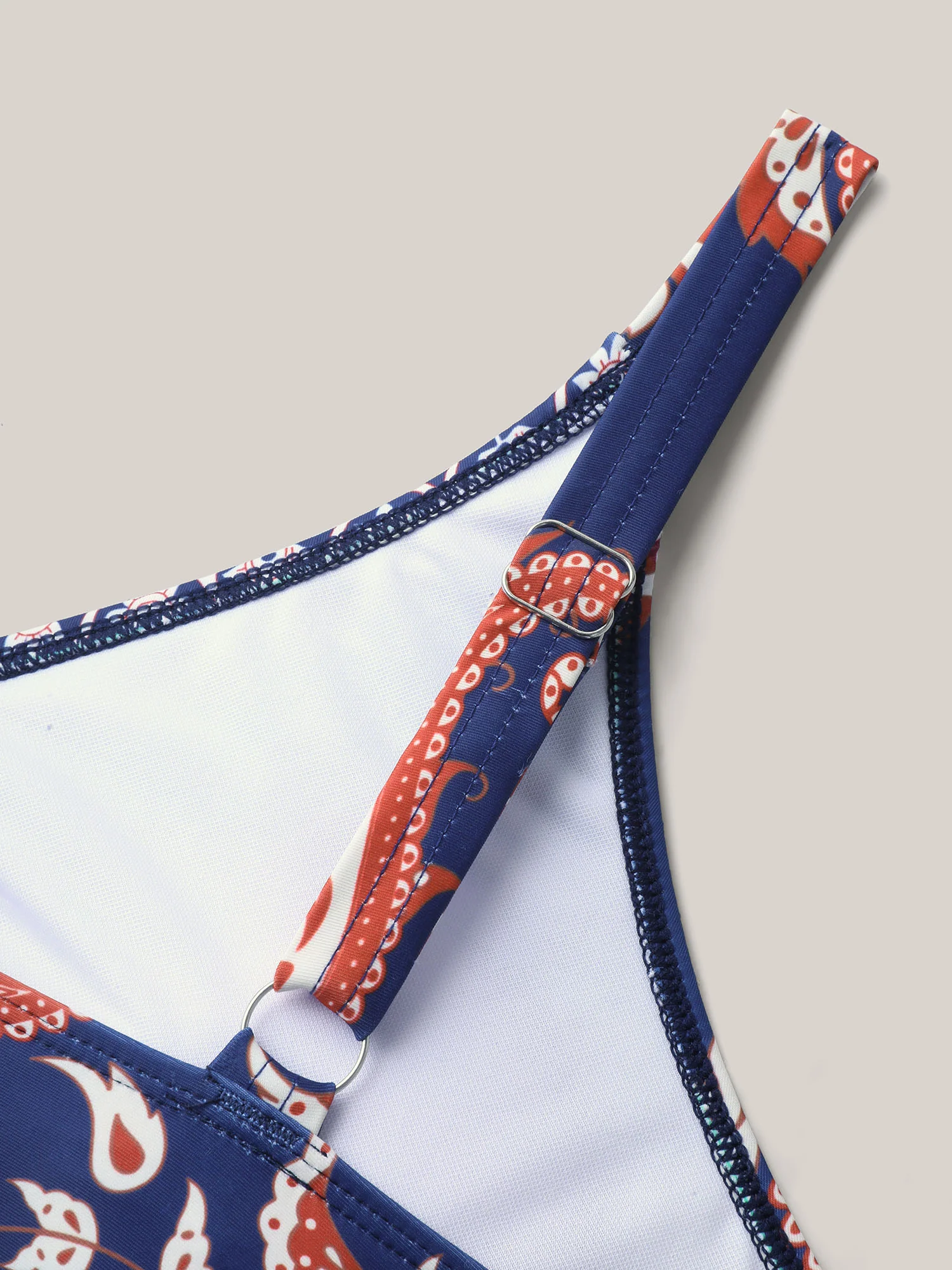 Paisley Print Surplice One-Piece Swimsuit - Image 7