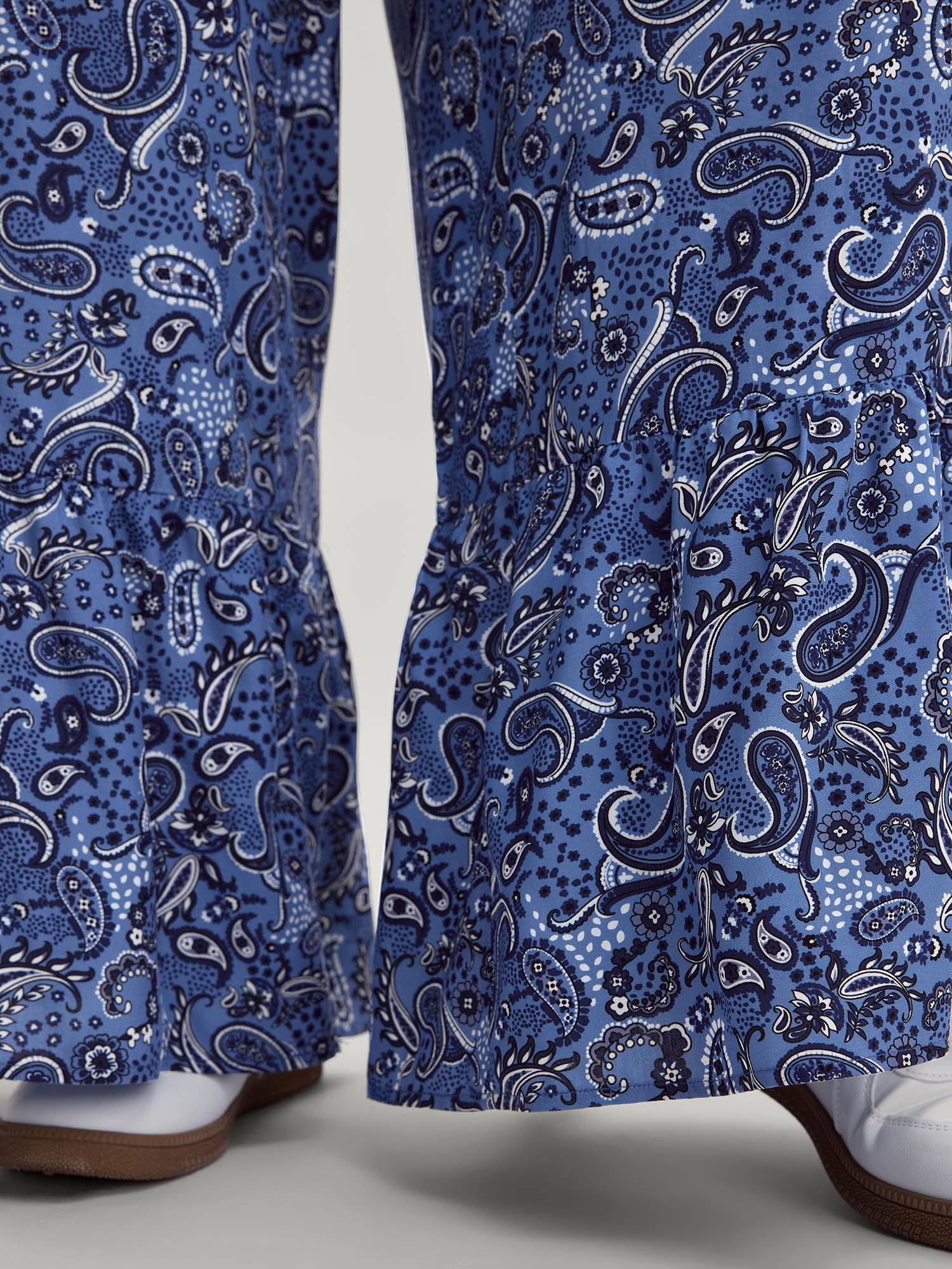 Paisley Print Tiered Hem Wide-Leg Pants - Image 3