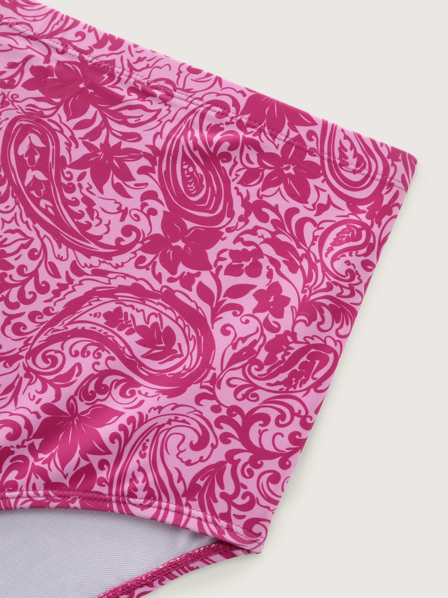 Paisley Print Twist Front Swim Dress - Image 15