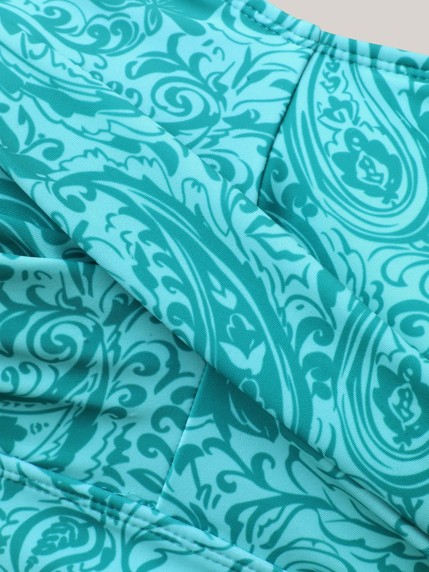 Paisley Print Twist Front Swim Dress - Image 23