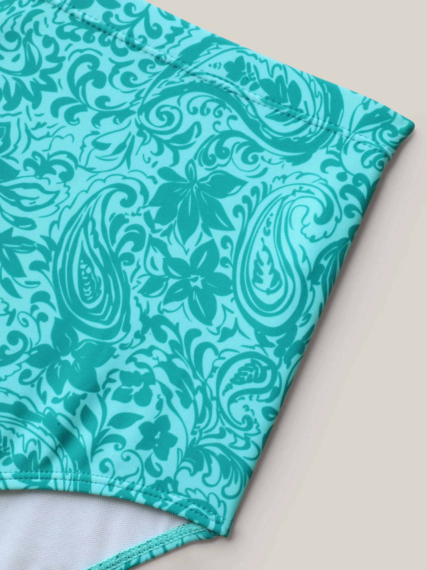 Paisley Print Twist Front Swim Dress - Image 25