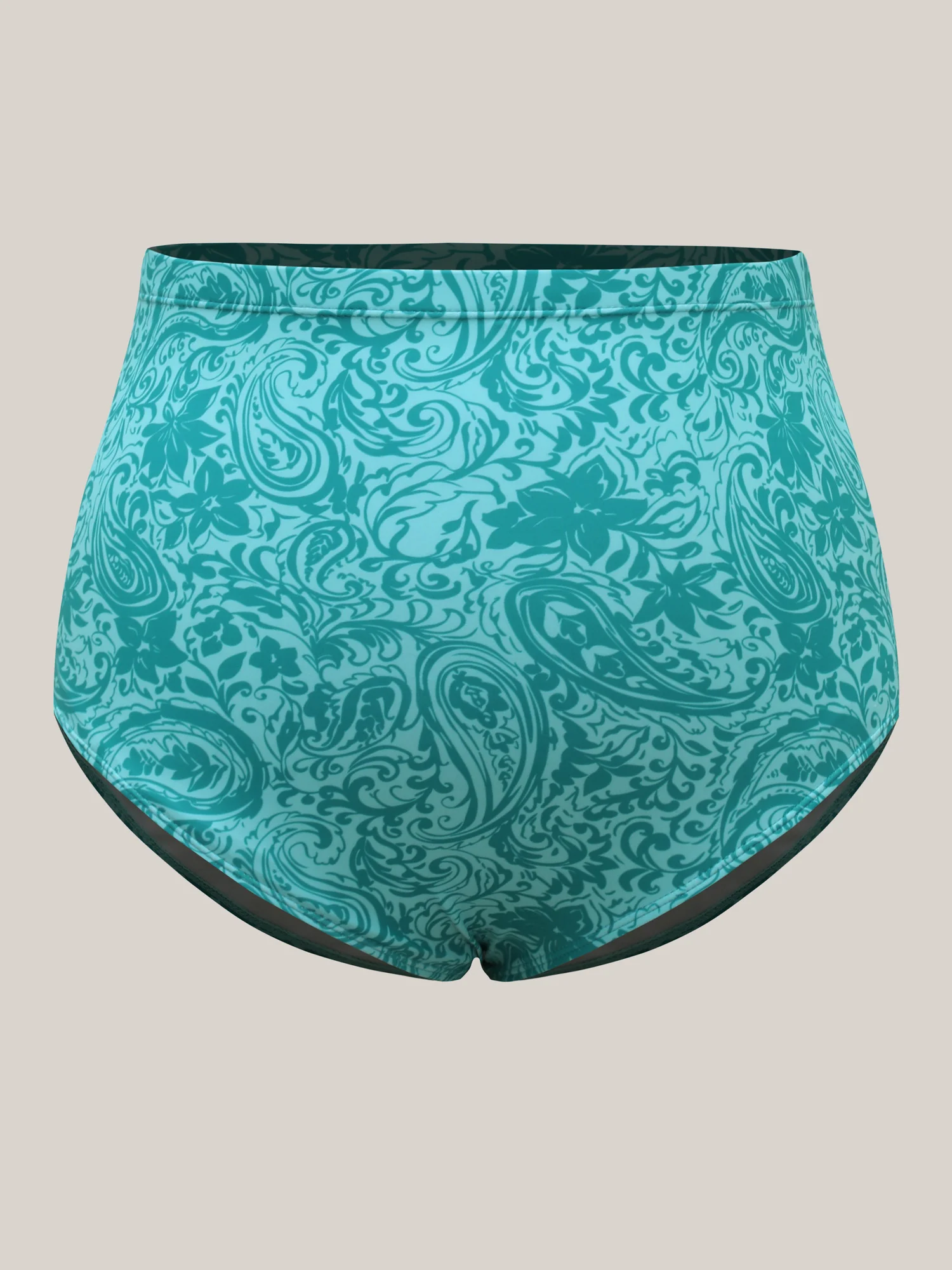 Paisley Print Twist Front Swim Dress - Image 26
