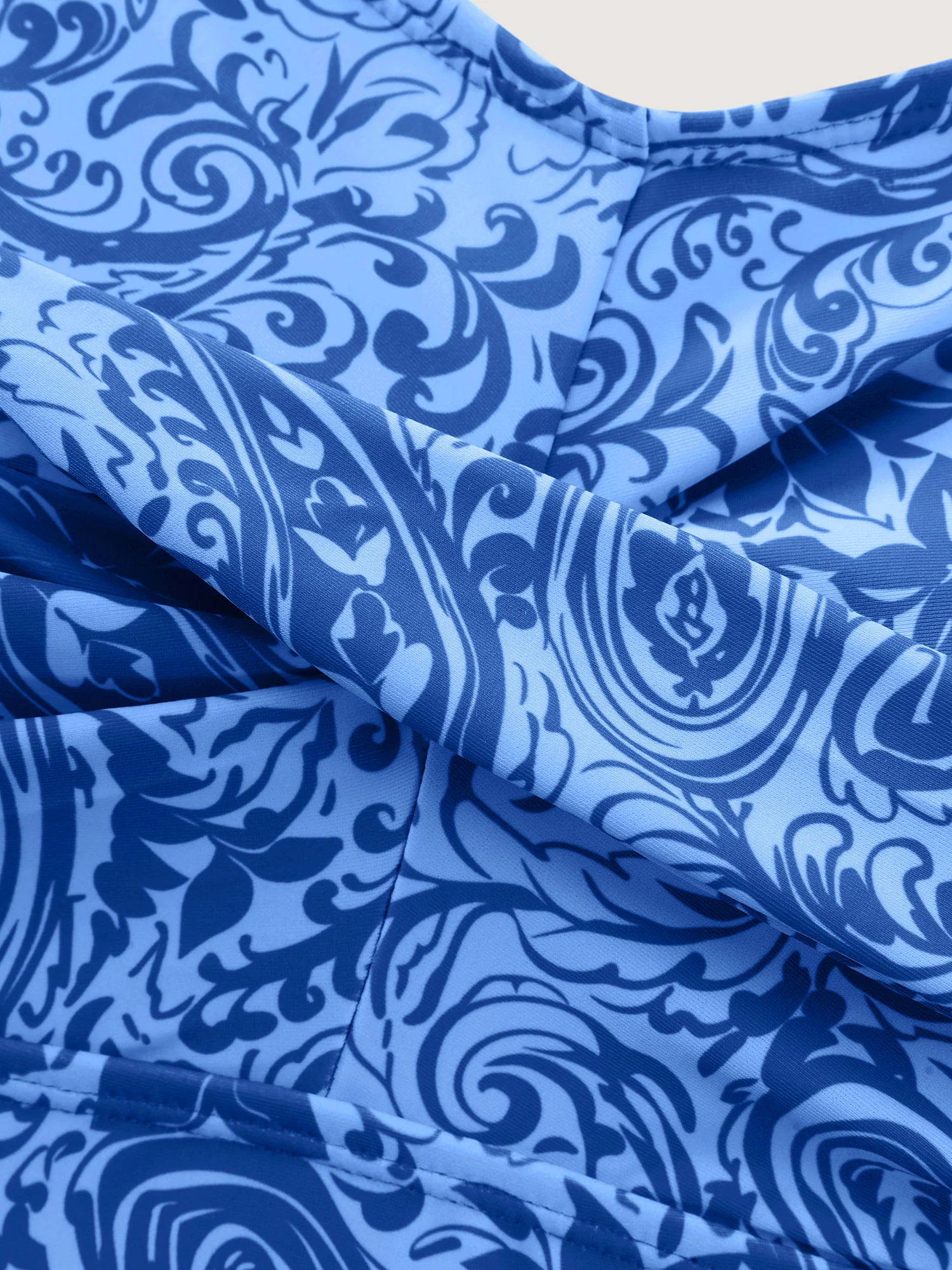 Paisley Print Twist Front Swim Dress - Image 41