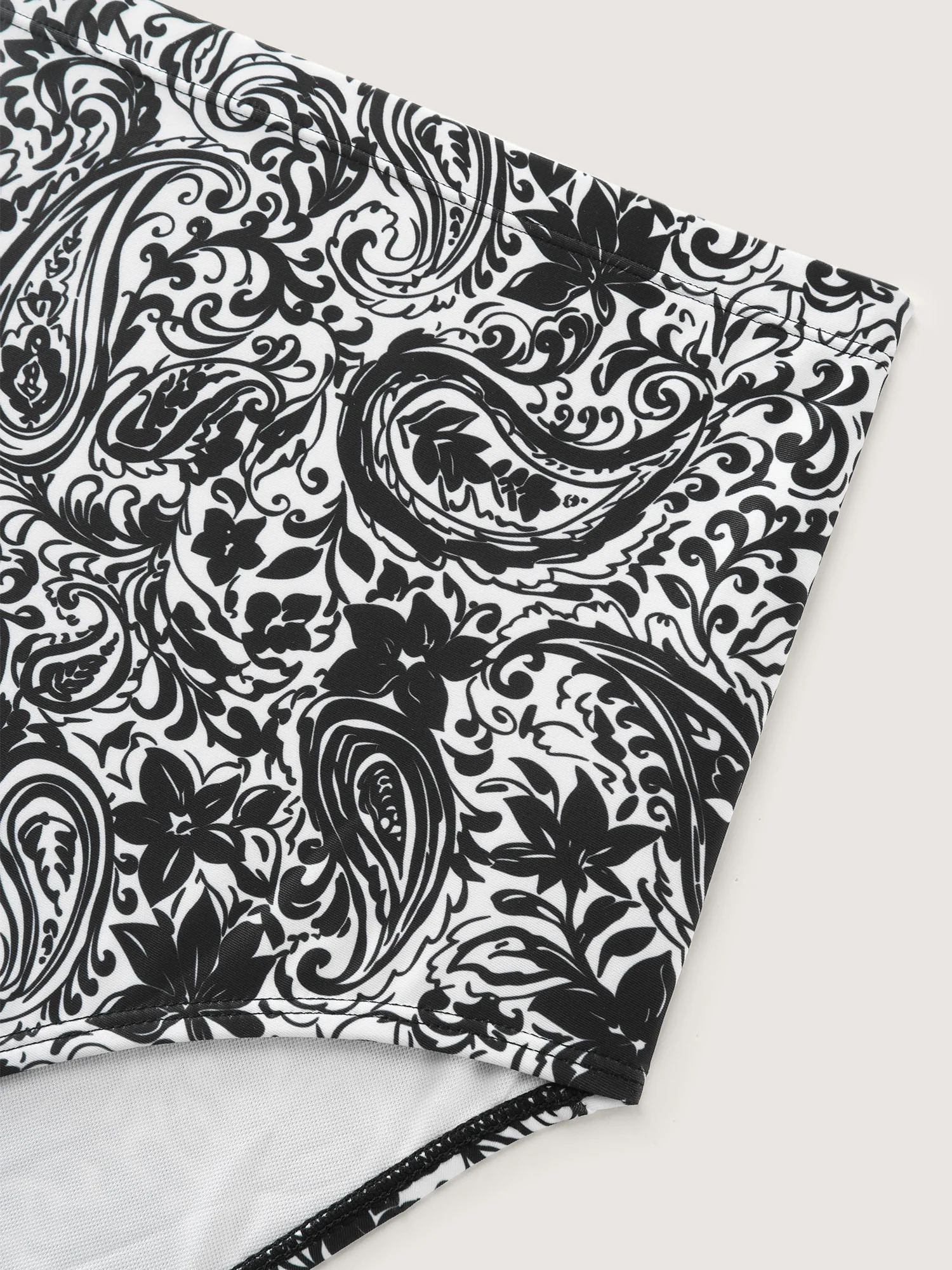 Paisley Print Twist Front Swim Dress - Image 7