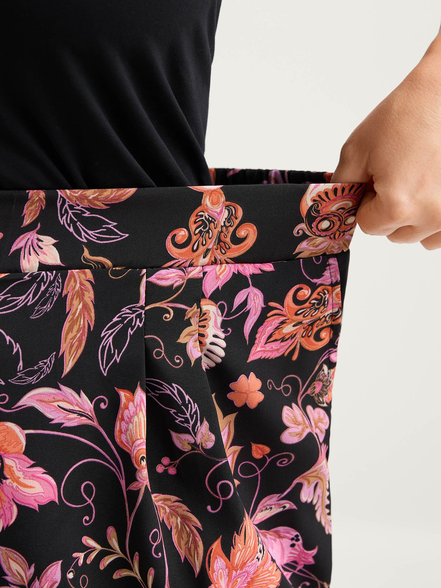 Paisley Print Wide-Leg Pants - Image 3