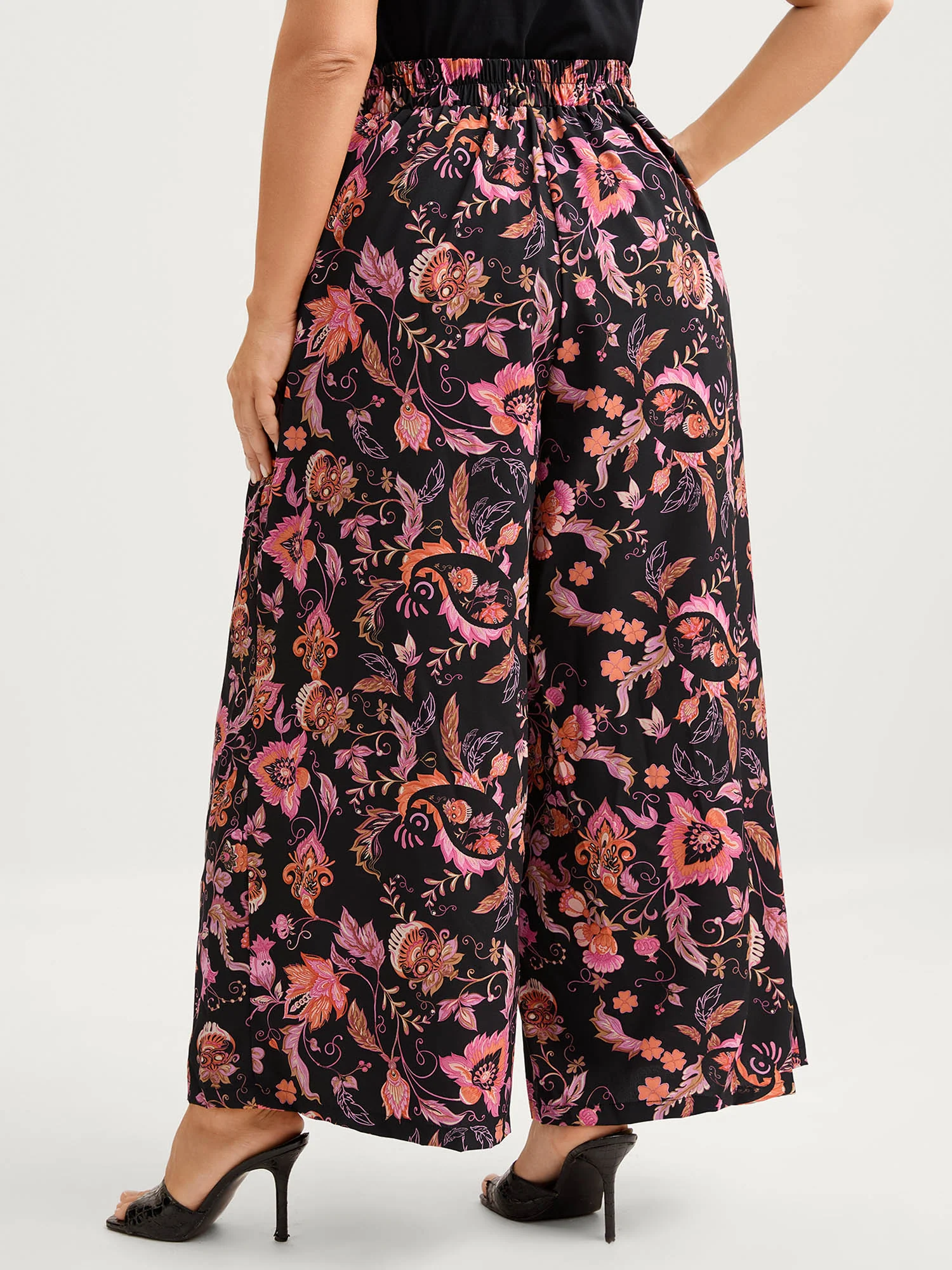 Paisley Print Wide-Leg Pants - Image 4