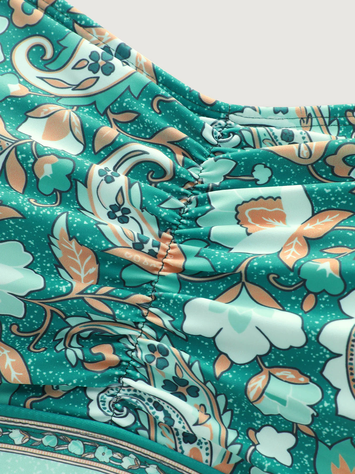 Paisley Print Wide Straps Swim Dress - Image 8