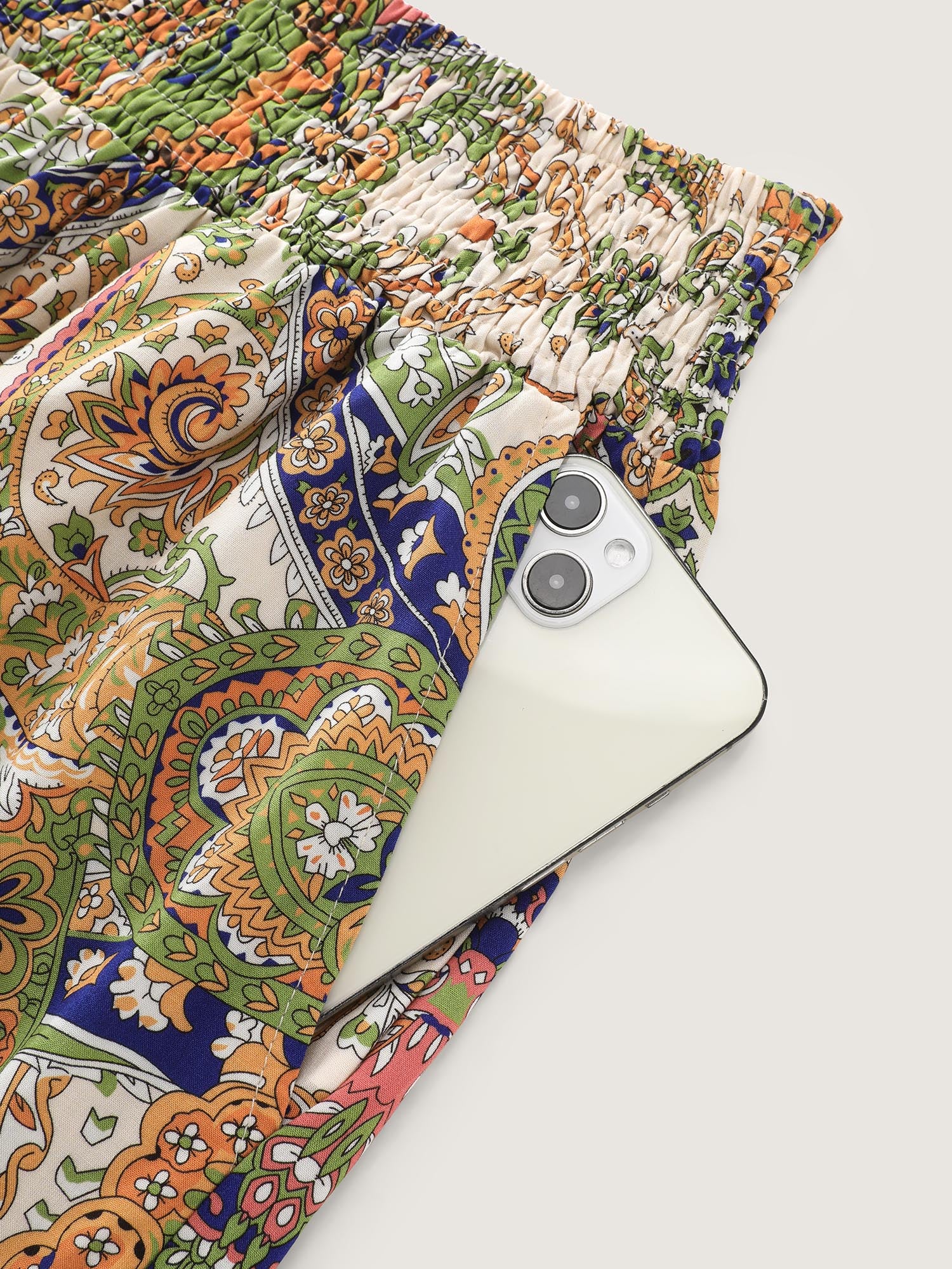 Paisley Print Wide Waistband Jogger Pants - Image 6