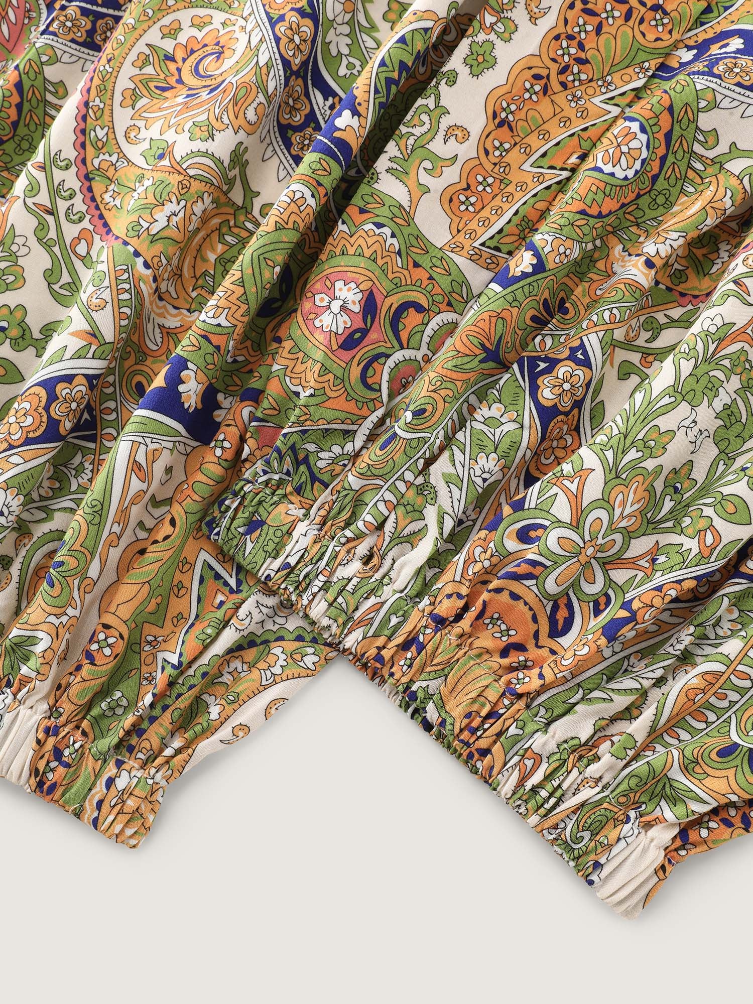 Paisley Print Wide Waistband Jogger Pants - Image 7