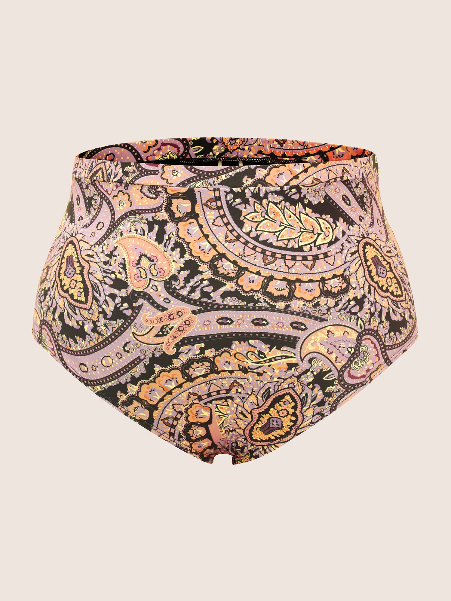 Paisley Print Wrap Contrast Trim Swim Dress - Image 9