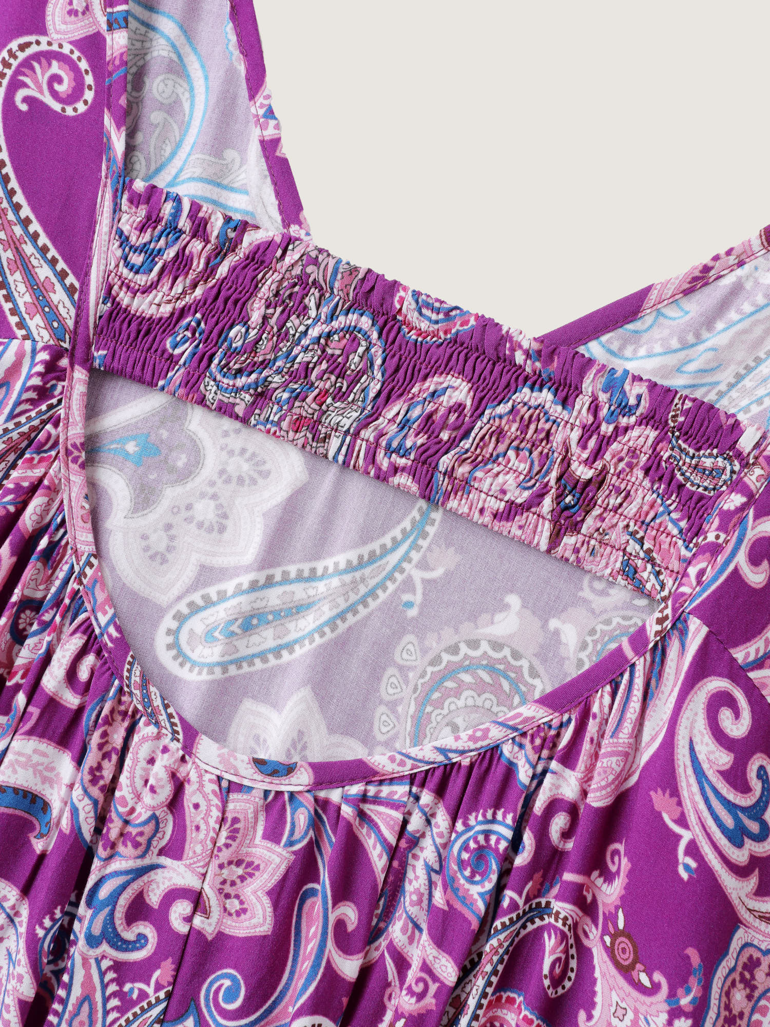 Paisley Rayon Back Cut-Out Maxi Dress - Image 5