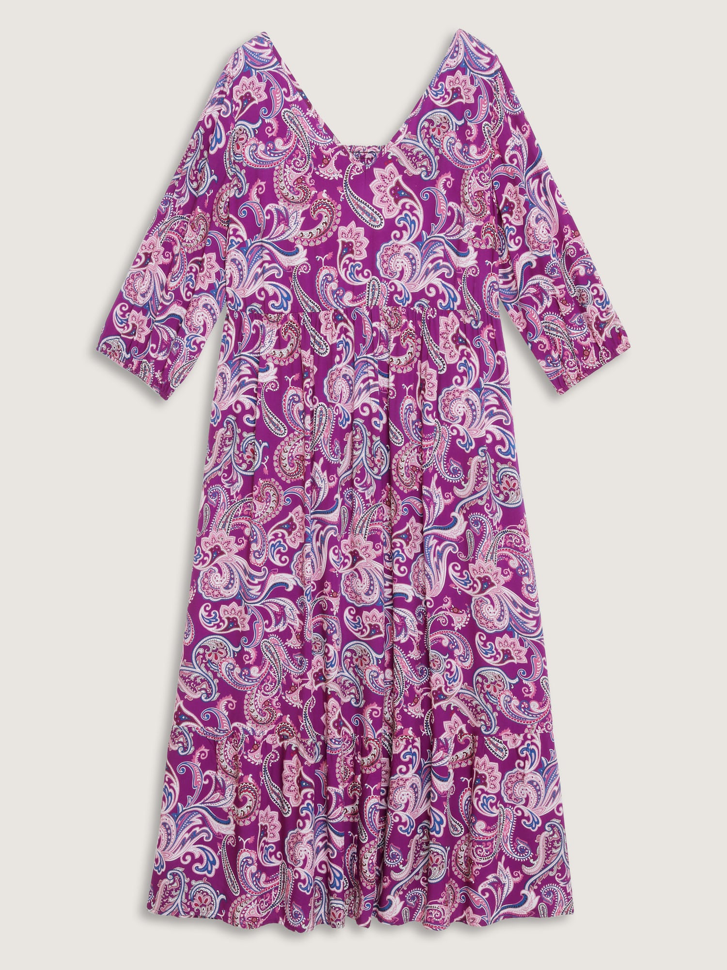 Paisley Rayon Back Cut-Out Maxi Dress - Image 7