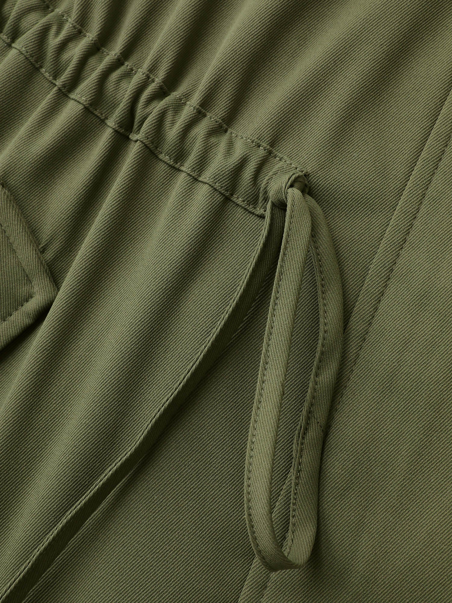 Parka Hooded Adjustable Waist Drawstring Jacket - Image 6