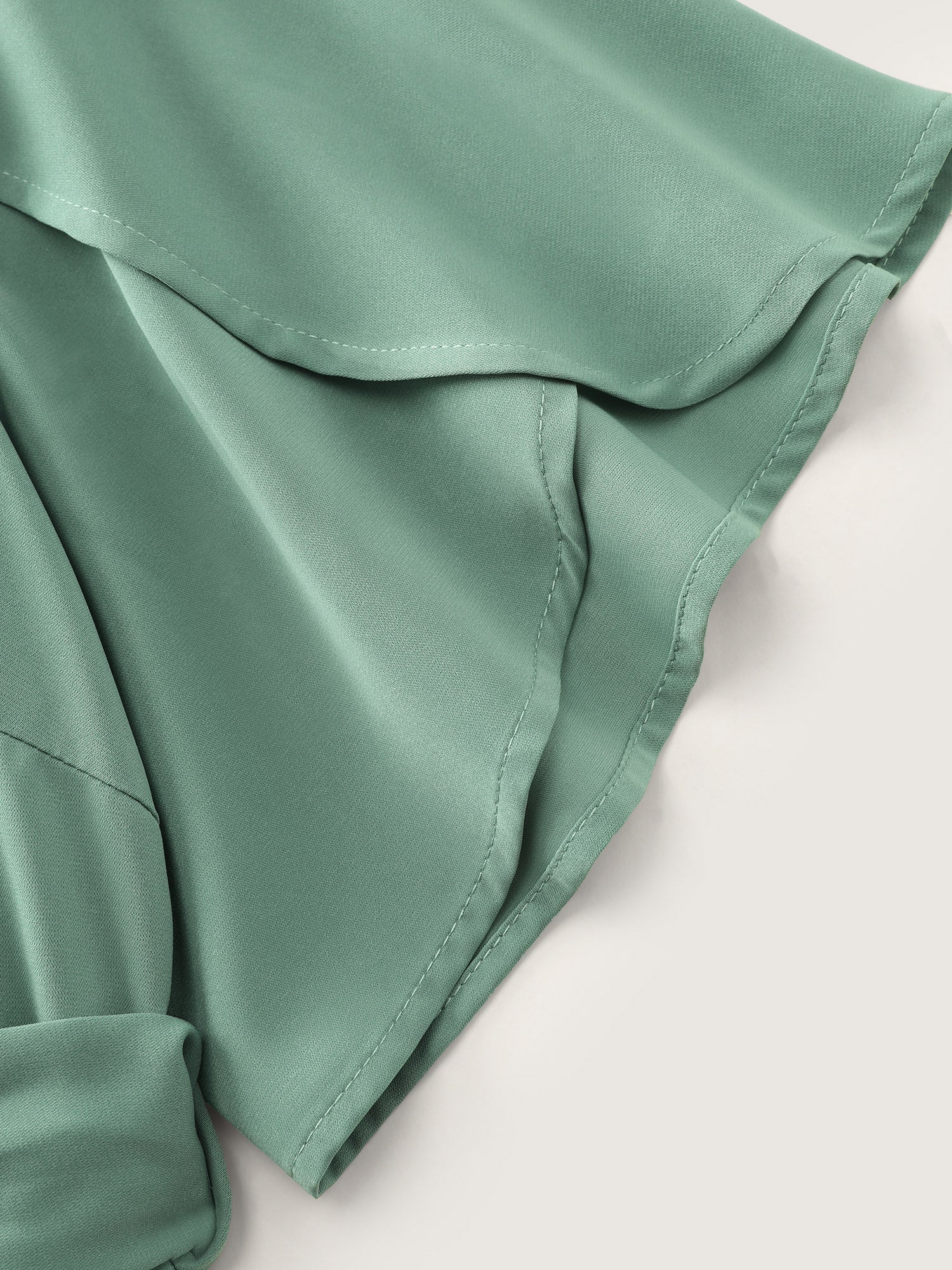 Pastel Flowy Petal Sleeve Tie Blouse - Image 5