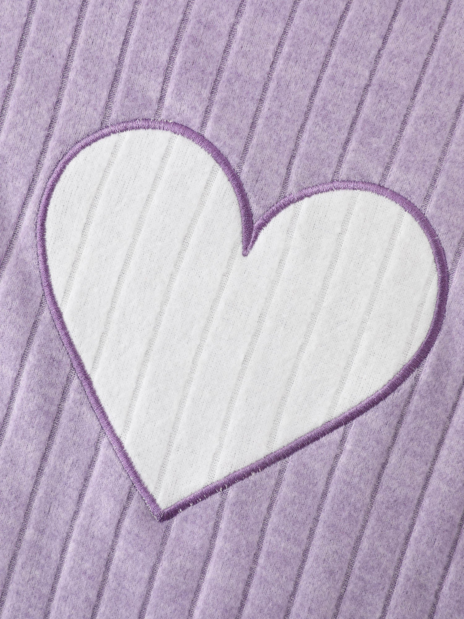 Pastel Hearts Brushed Ribbed Embroidered Lounge Top - Image 6