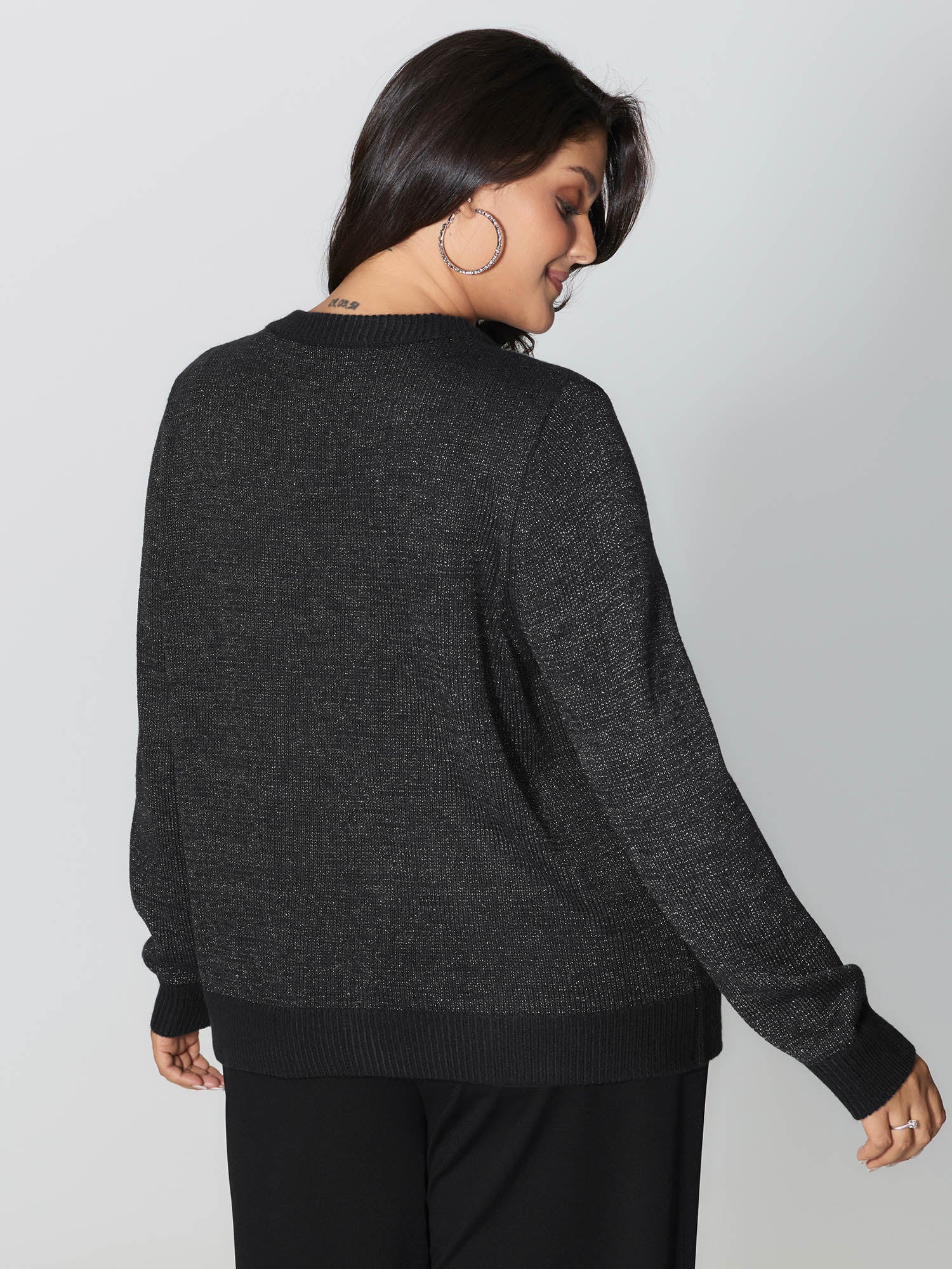 Patch Pockets Textured Button Knit Cardigan - Image 5