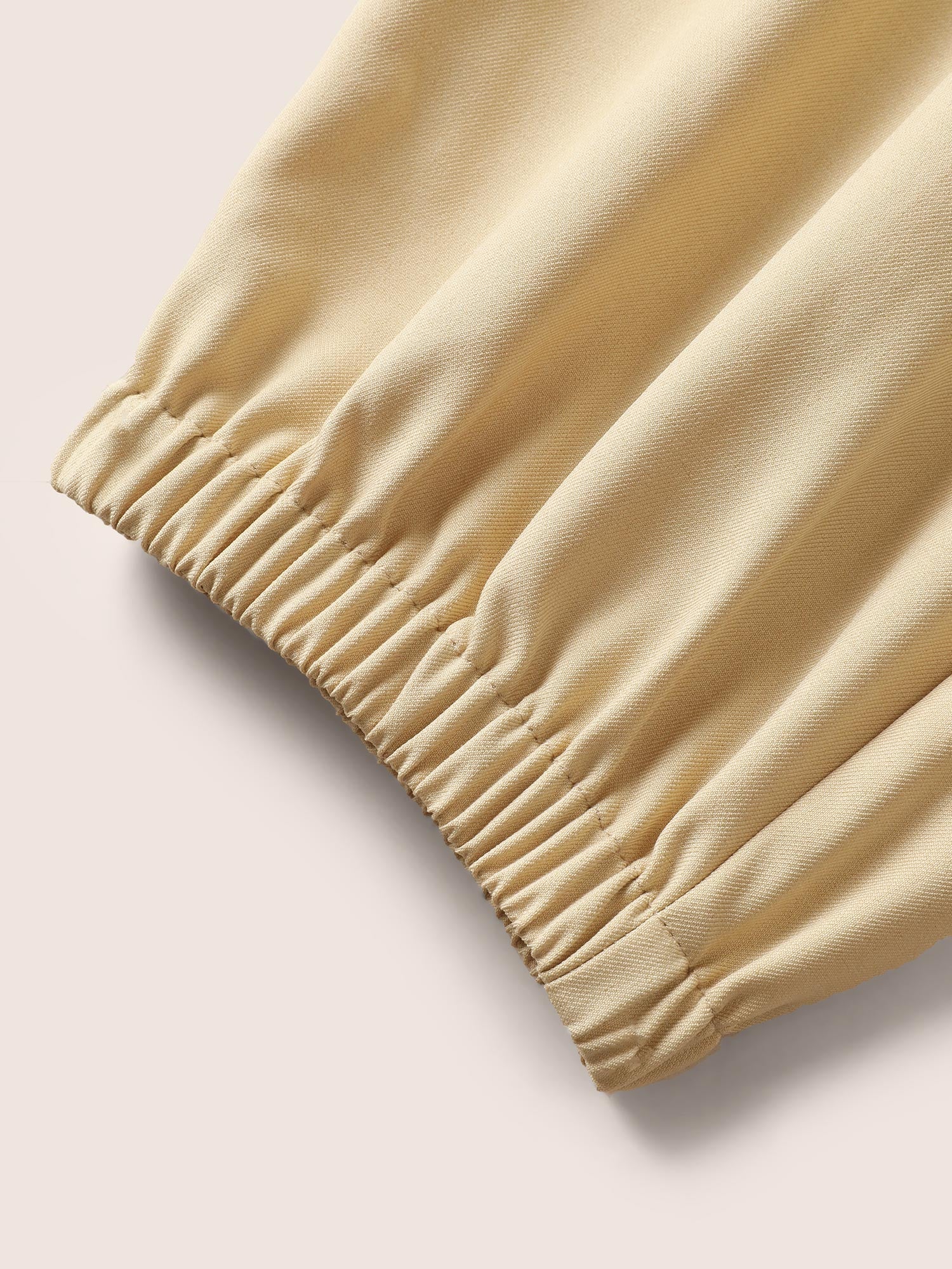 Patched Pocket Elastic Waist Tapered Pants - Image 7