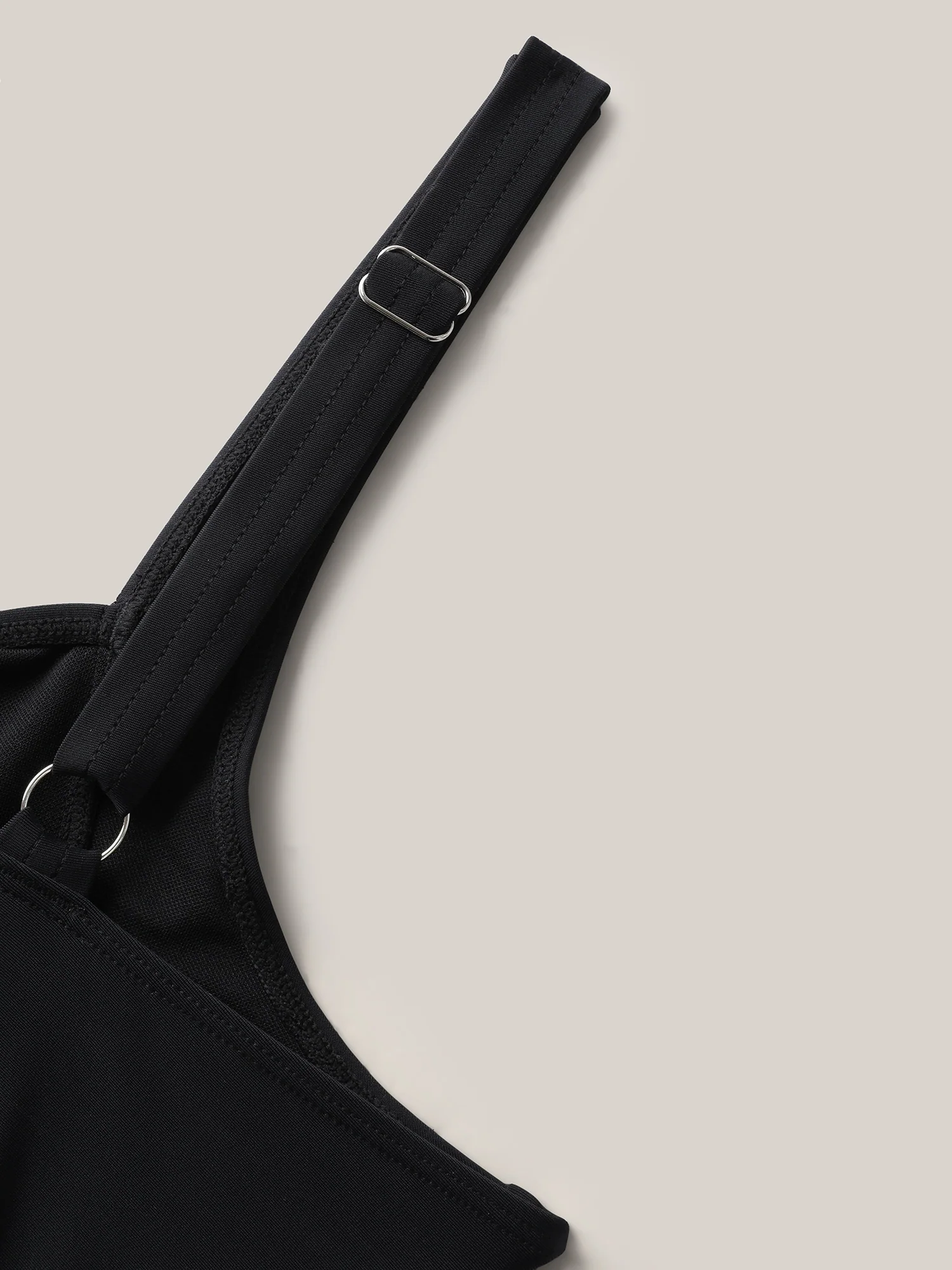 Patchwork Ruched Drawstring Swim Top - Image 6