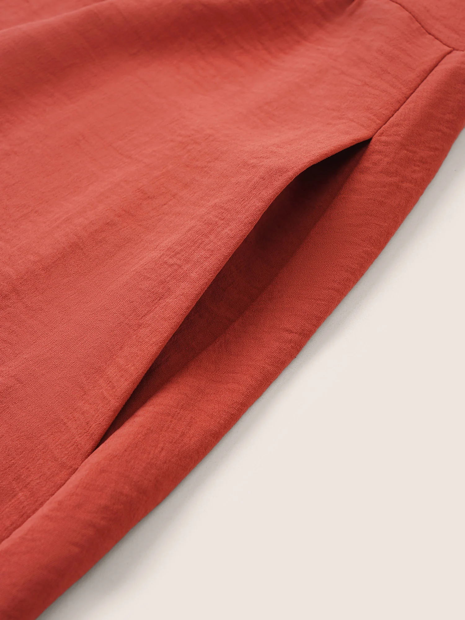 Patchwork Ruffles Pocket Elastic Waist Crepe Dress - Image 6