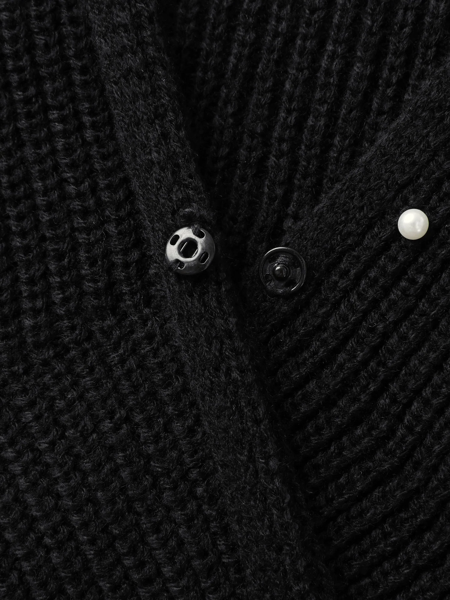 Pearl Beaded Overlap Hem Pullover - Image 6