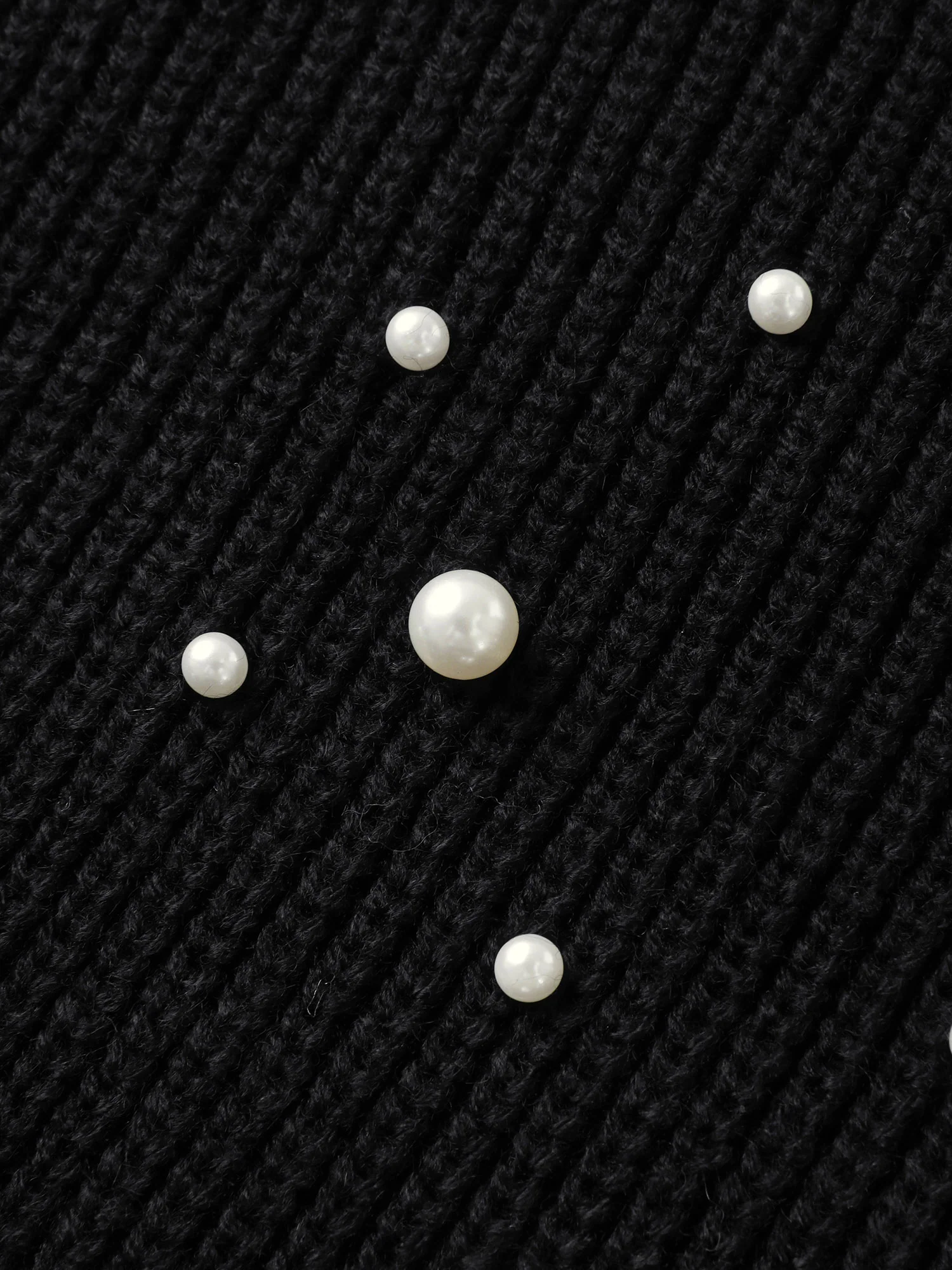 Pearl Beaded Overlap Hem Pullover - Image 7