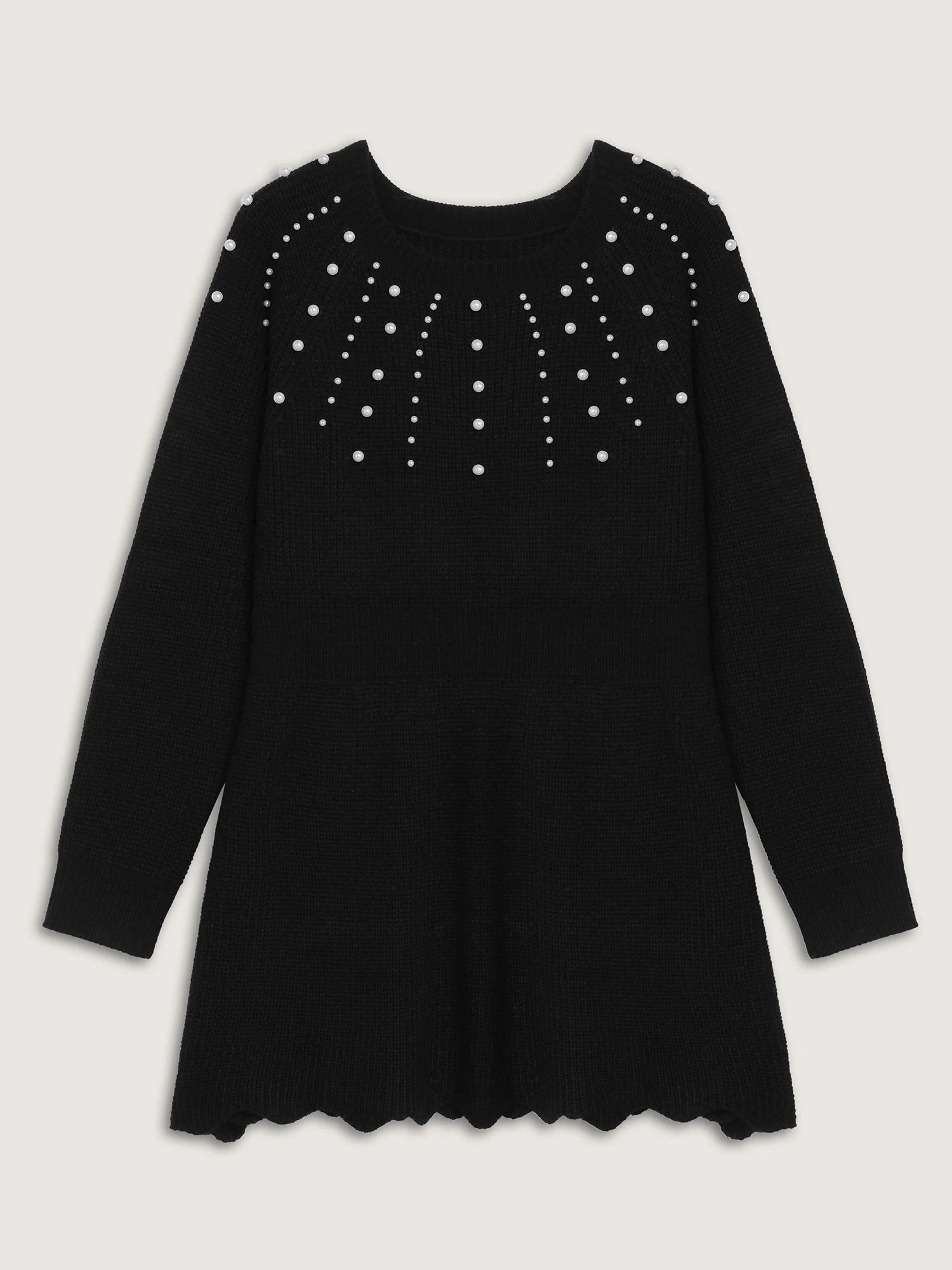 Pearl Detail Cinched-Waist A-Line Pullover - Image 7