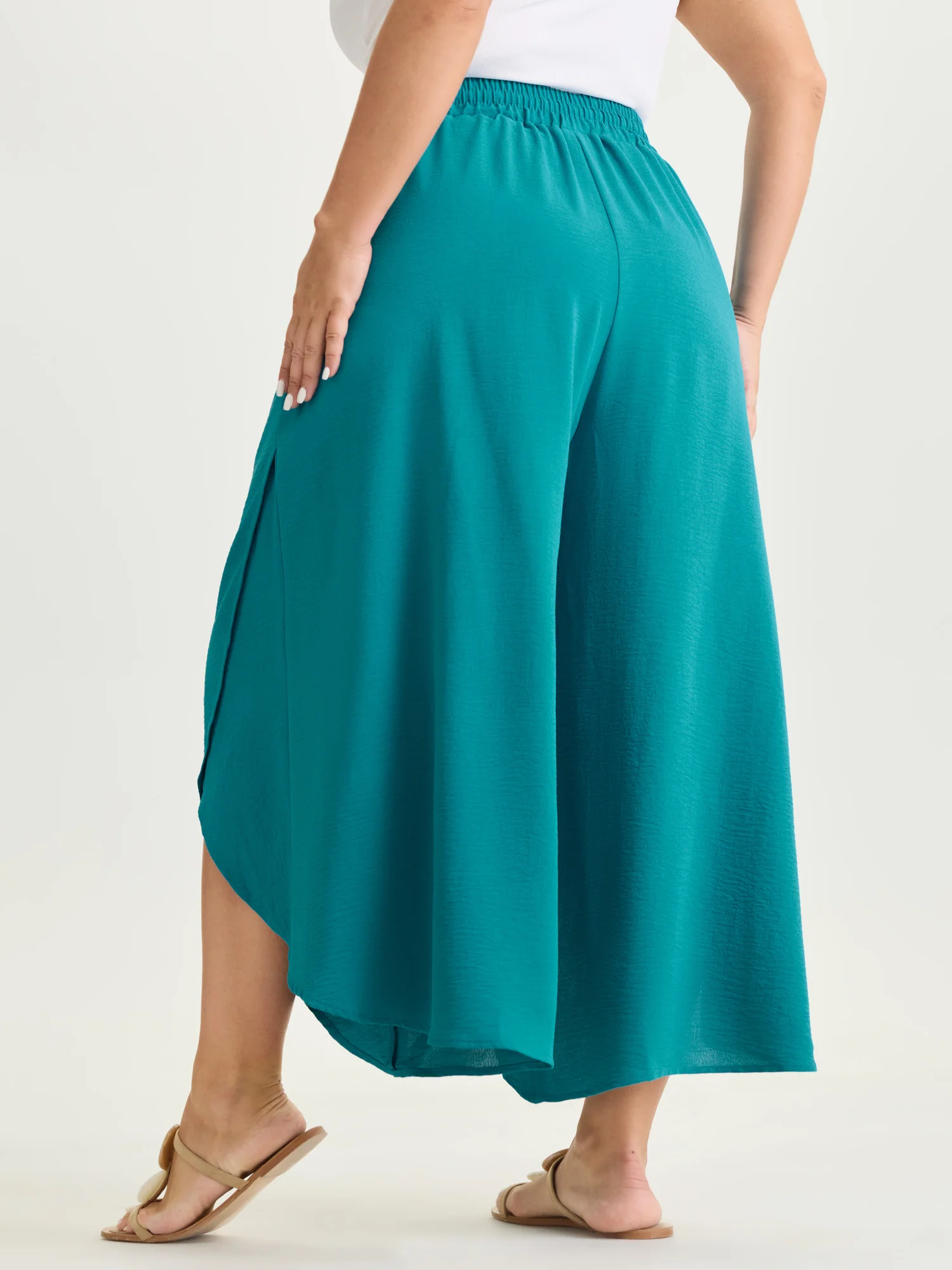 Petal Hem Split Wide leg Pants - Image 6