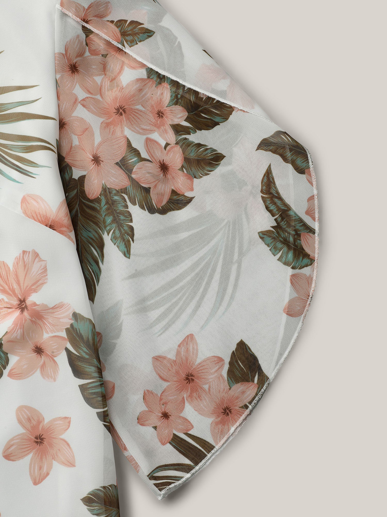Petal Sleeve Floral Round Neck Shirt - Image 6