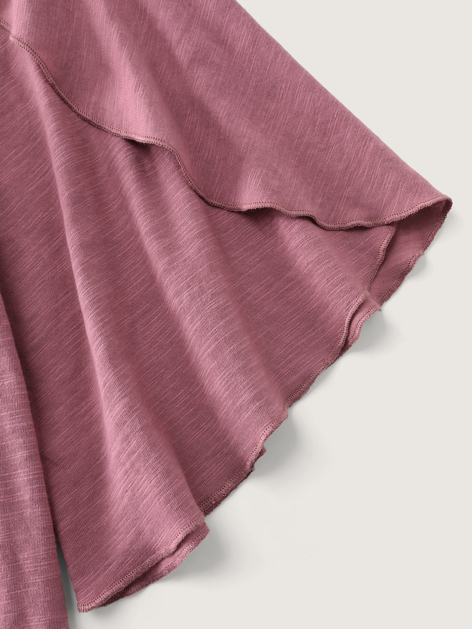Petal Sleeve Plain Round Neck Knit Top - Image 5