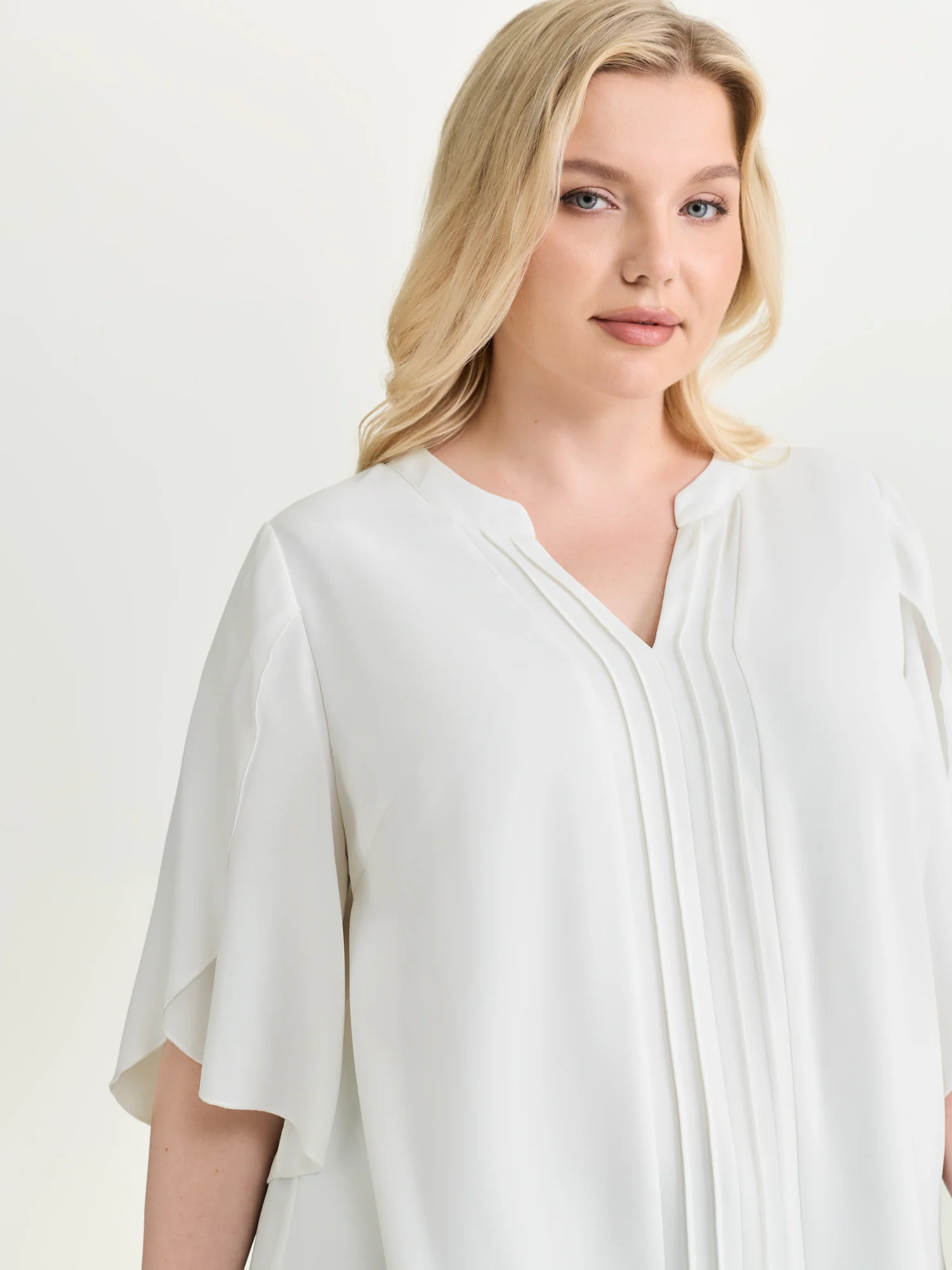 Petal Sleeve Toothpick Pleats Shirt - Image 17