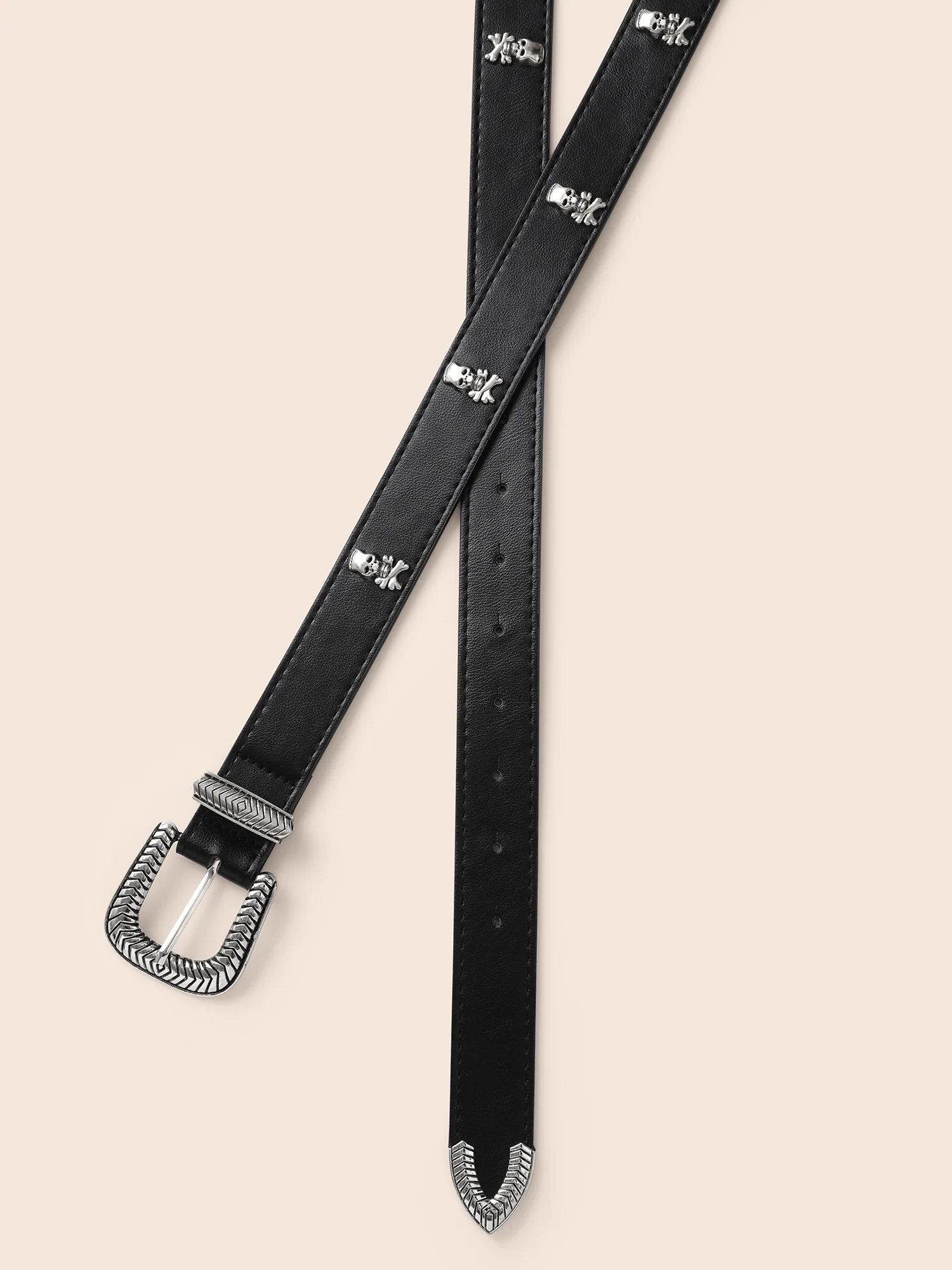Pirate Skull Studded Belt - Image 5
