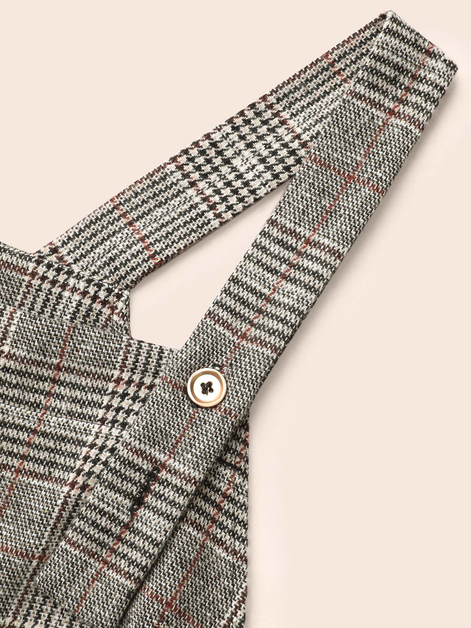 Plaid Adjustable Straps Pocket Jumpsuit - Image 6
