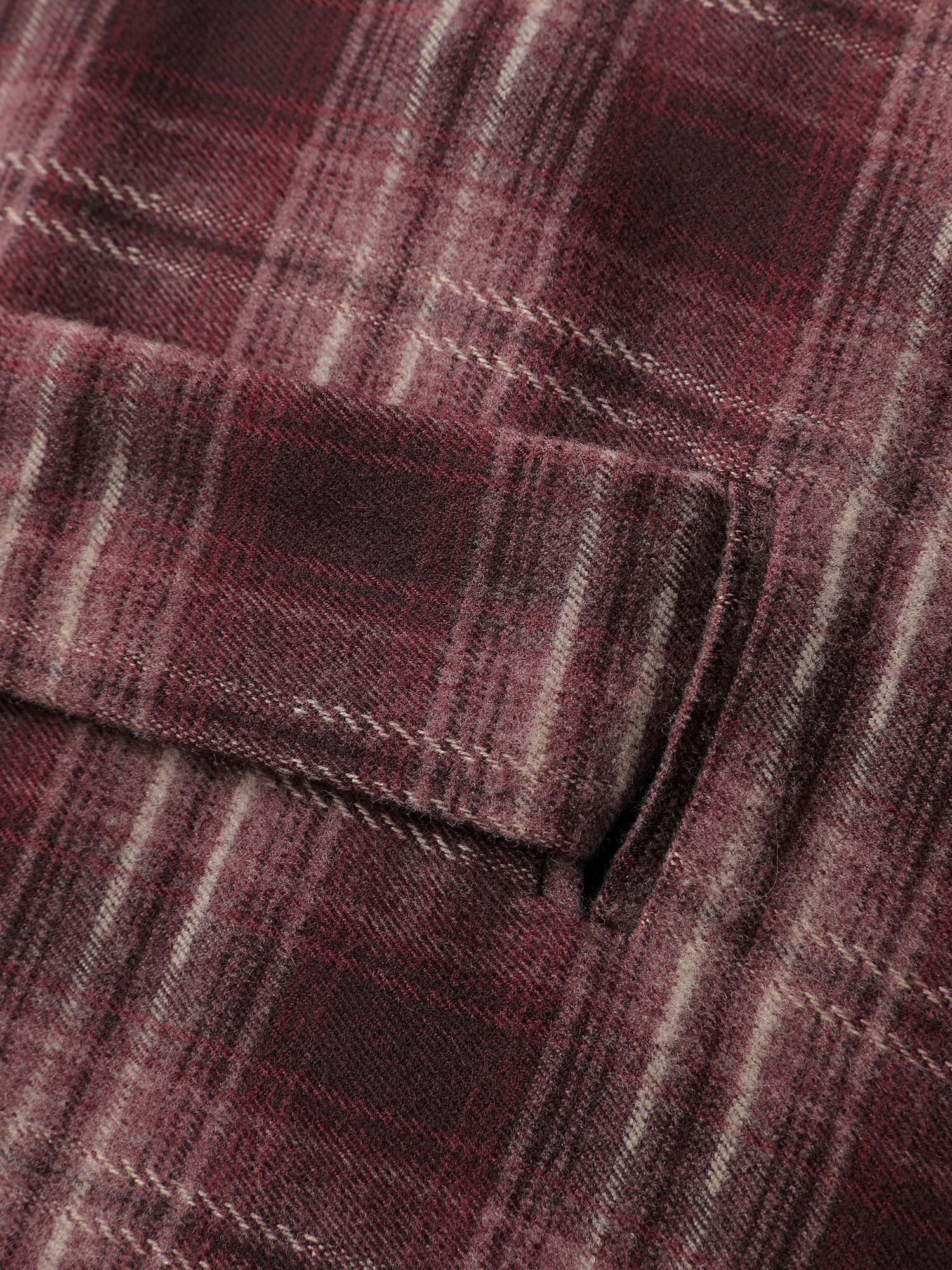 Plaid Asymmetrical Hem Cinched-Waist Coat - Image 6