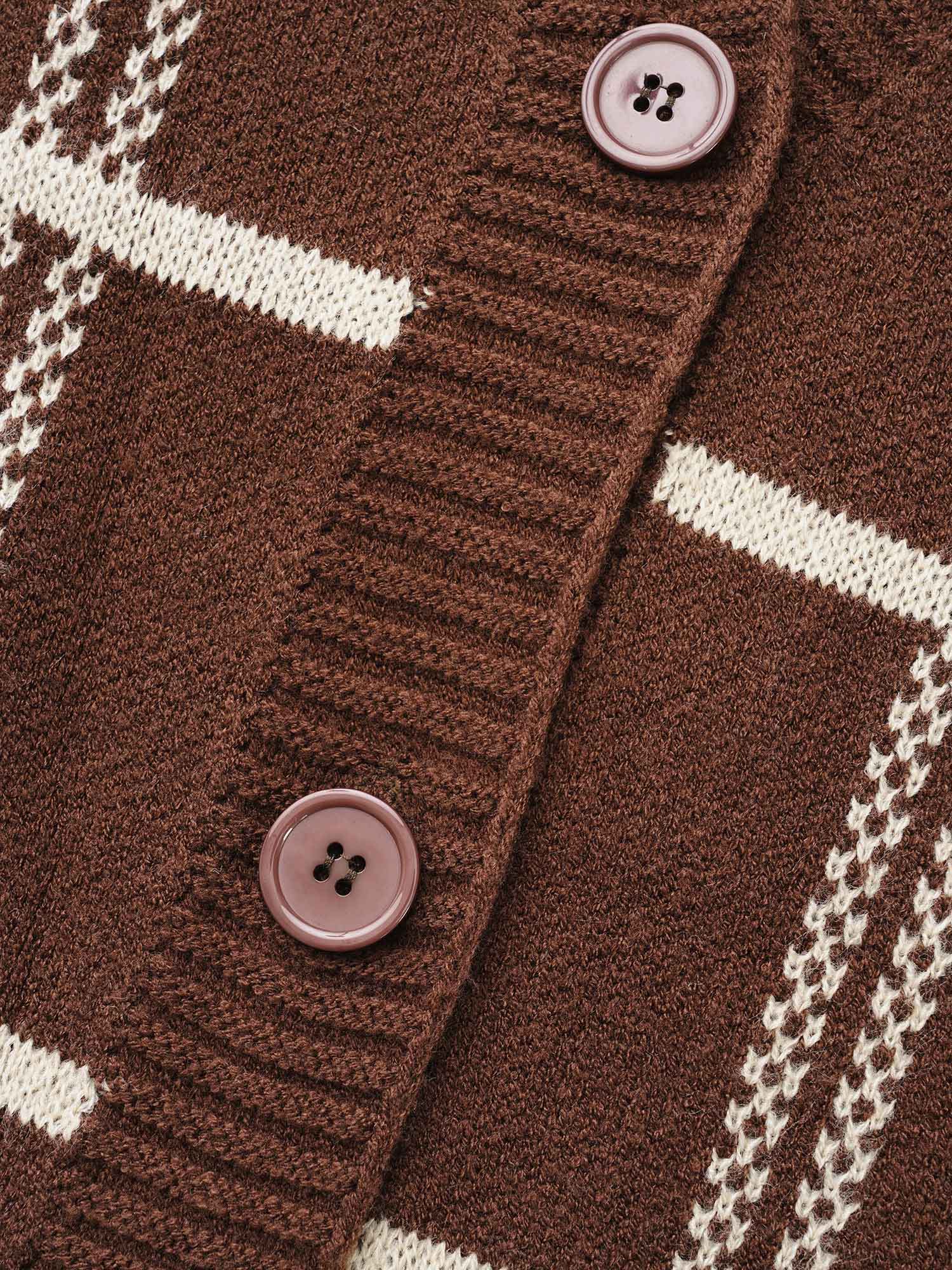 Plaid Button Up Pocket Cardigan - Image 6