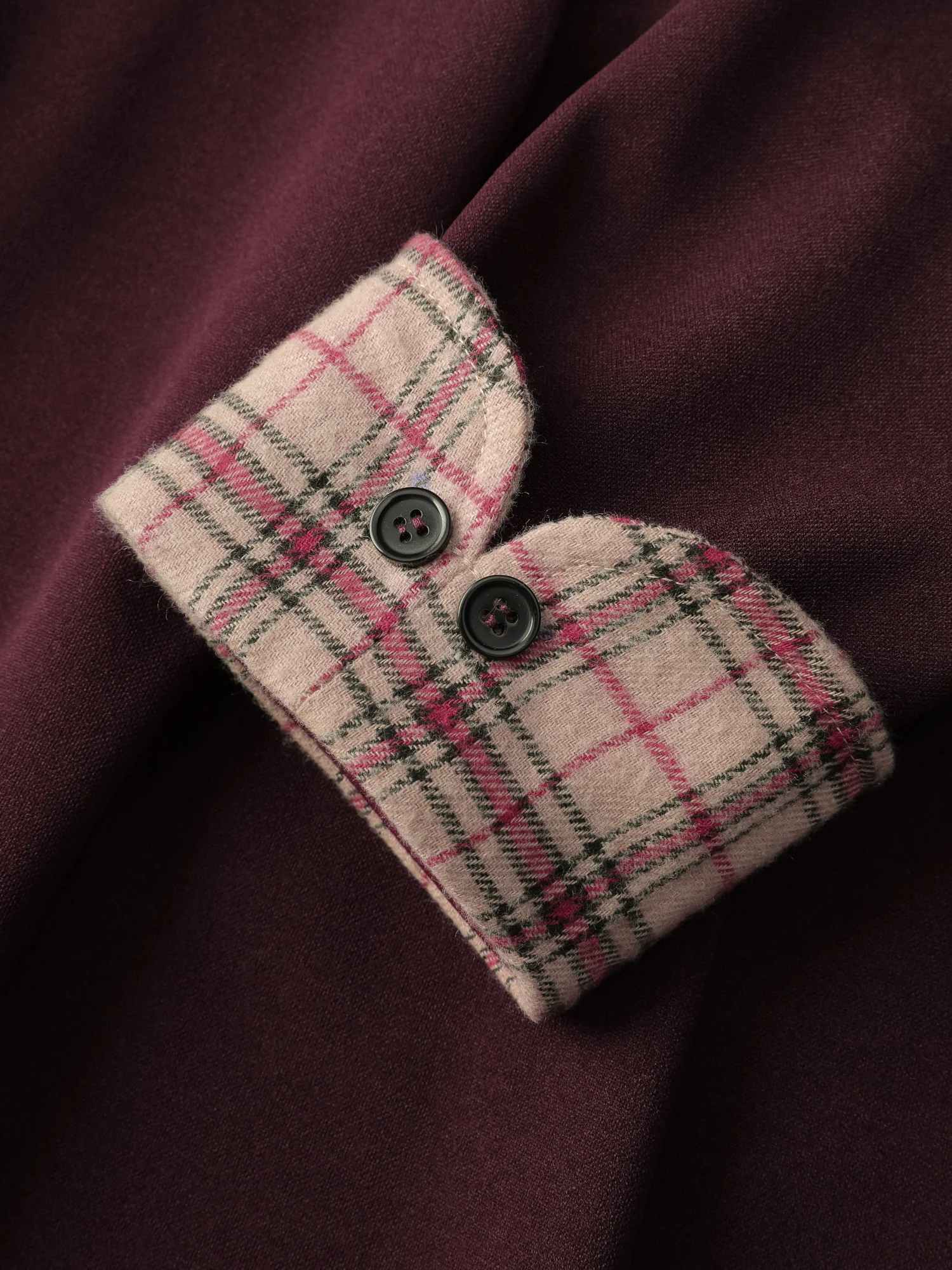 Plaid Collar Pleated Stretchy Waist Midi Dress - Image 5