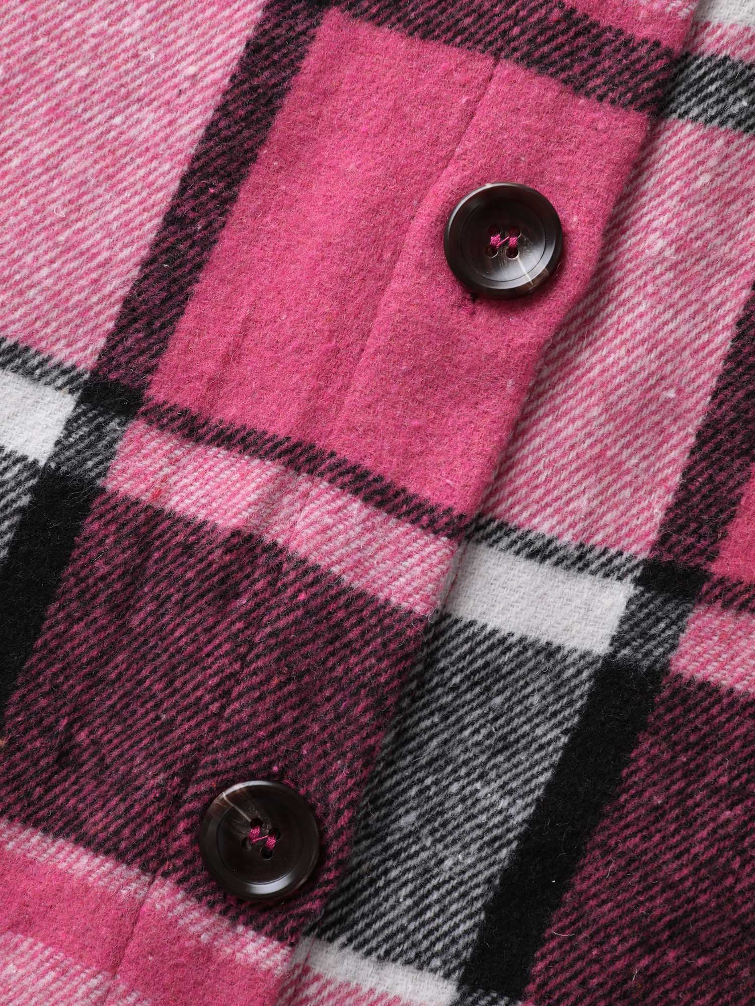 Plaid Flap Detail Sleeveless Jacket - Image 20