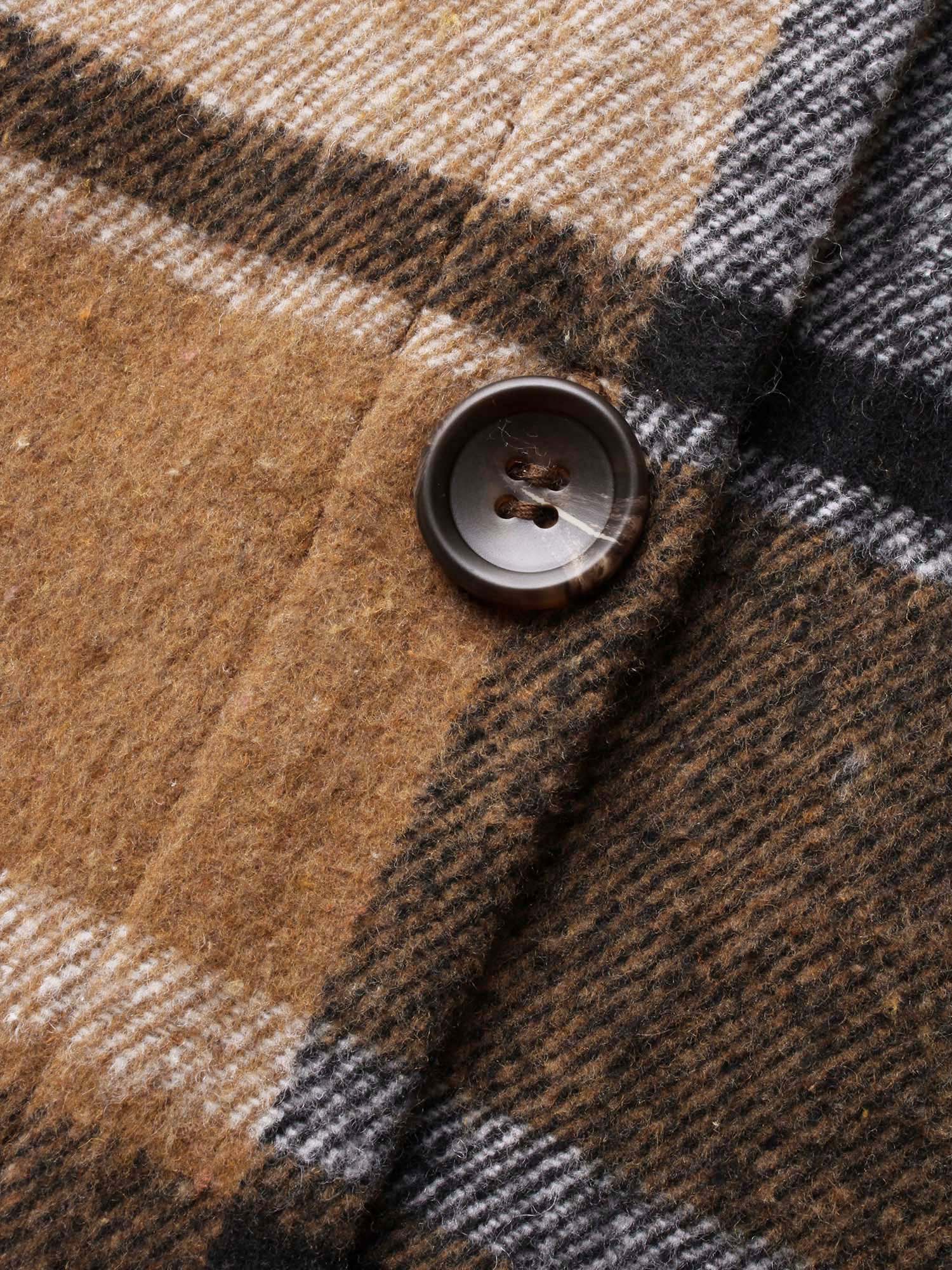 Plaid Flap Detail Sleeveless Jacket - Image 5