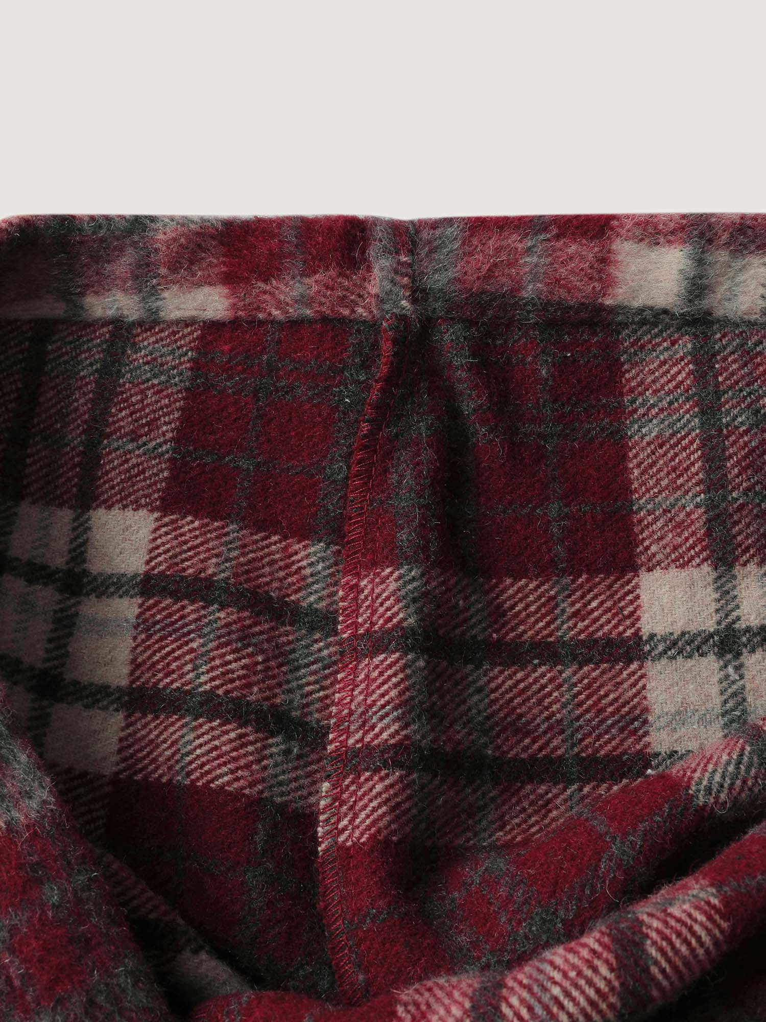 Plaid Fleece Hooded Button Coat - Image 8