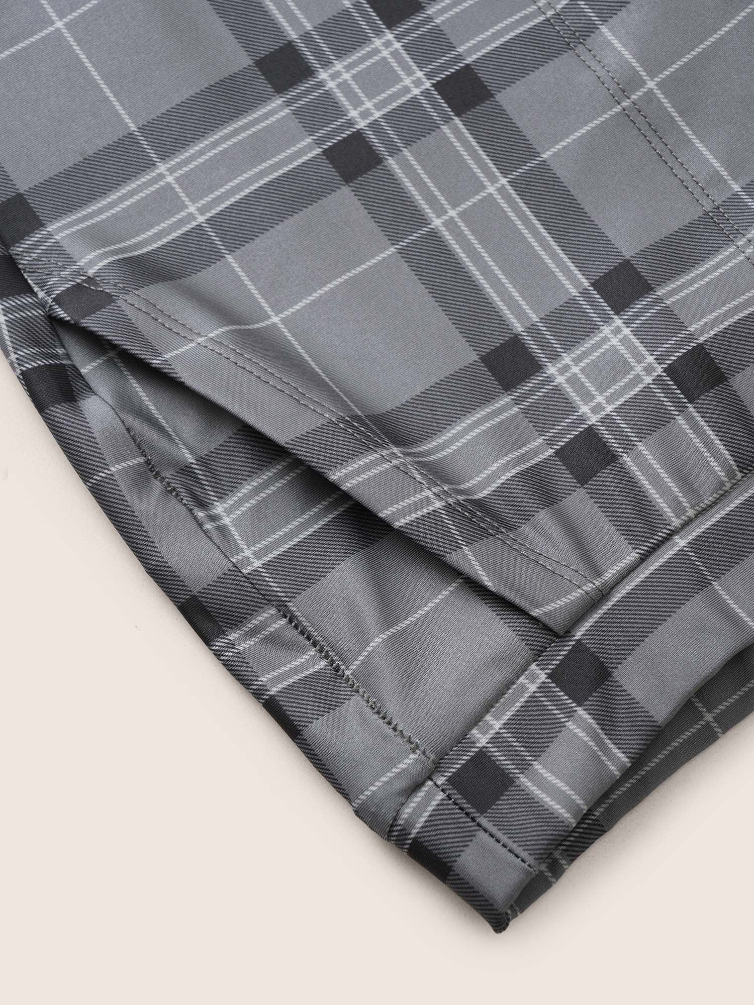 Plaid High Rise Slant Pocket Skinny Leggings - Image 5