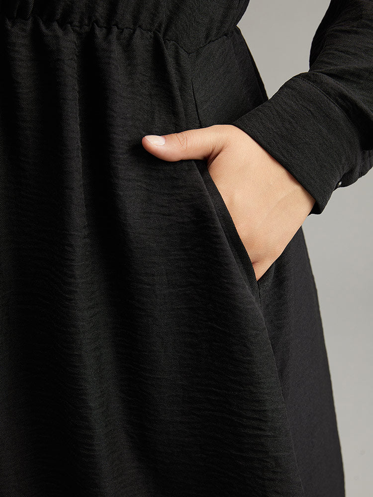 Plaid Patchwork Button Through Pocket Dress - Image 7